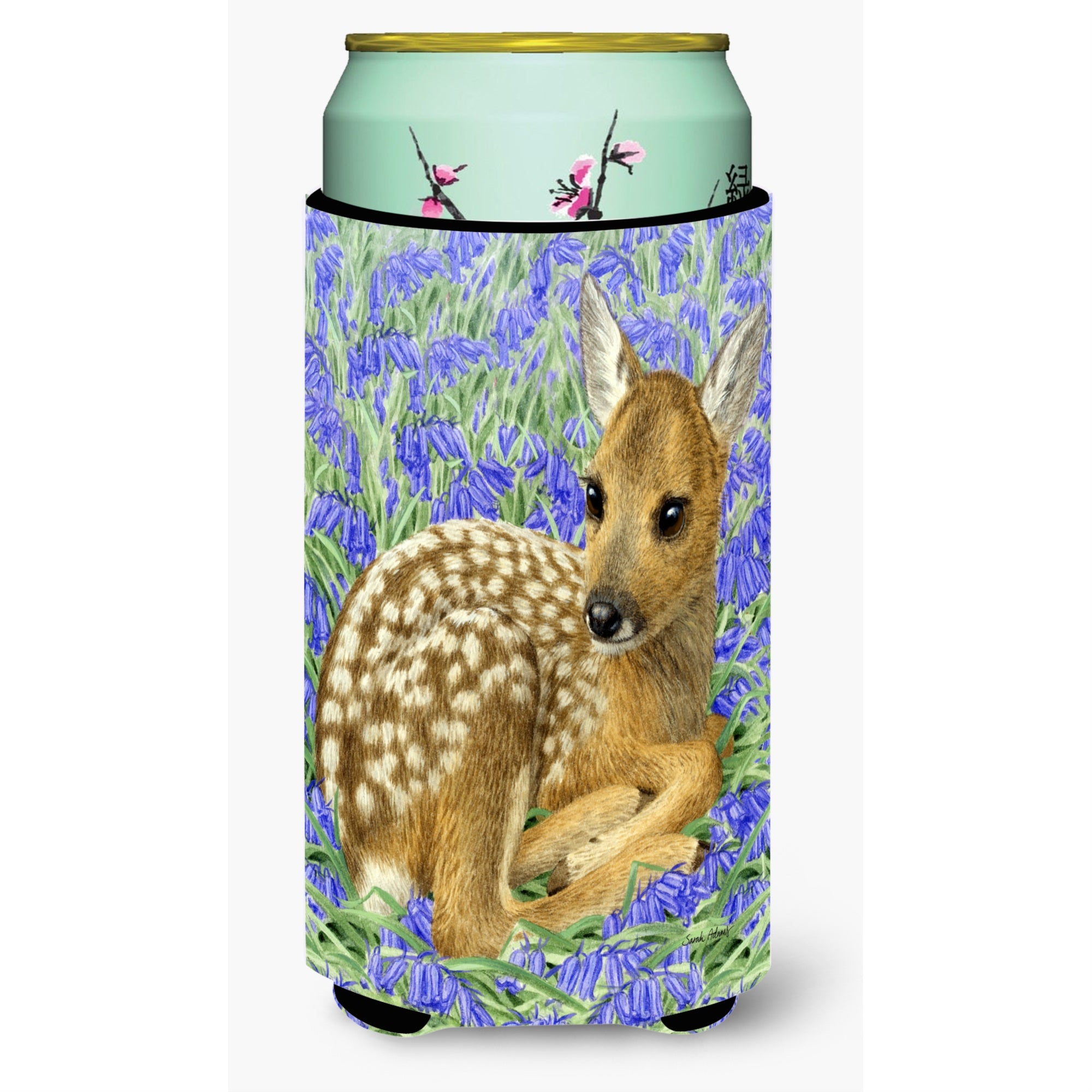 Caroline'S Treasures Deer Fawn Tall Boy Koozie Hugger, Multicolor