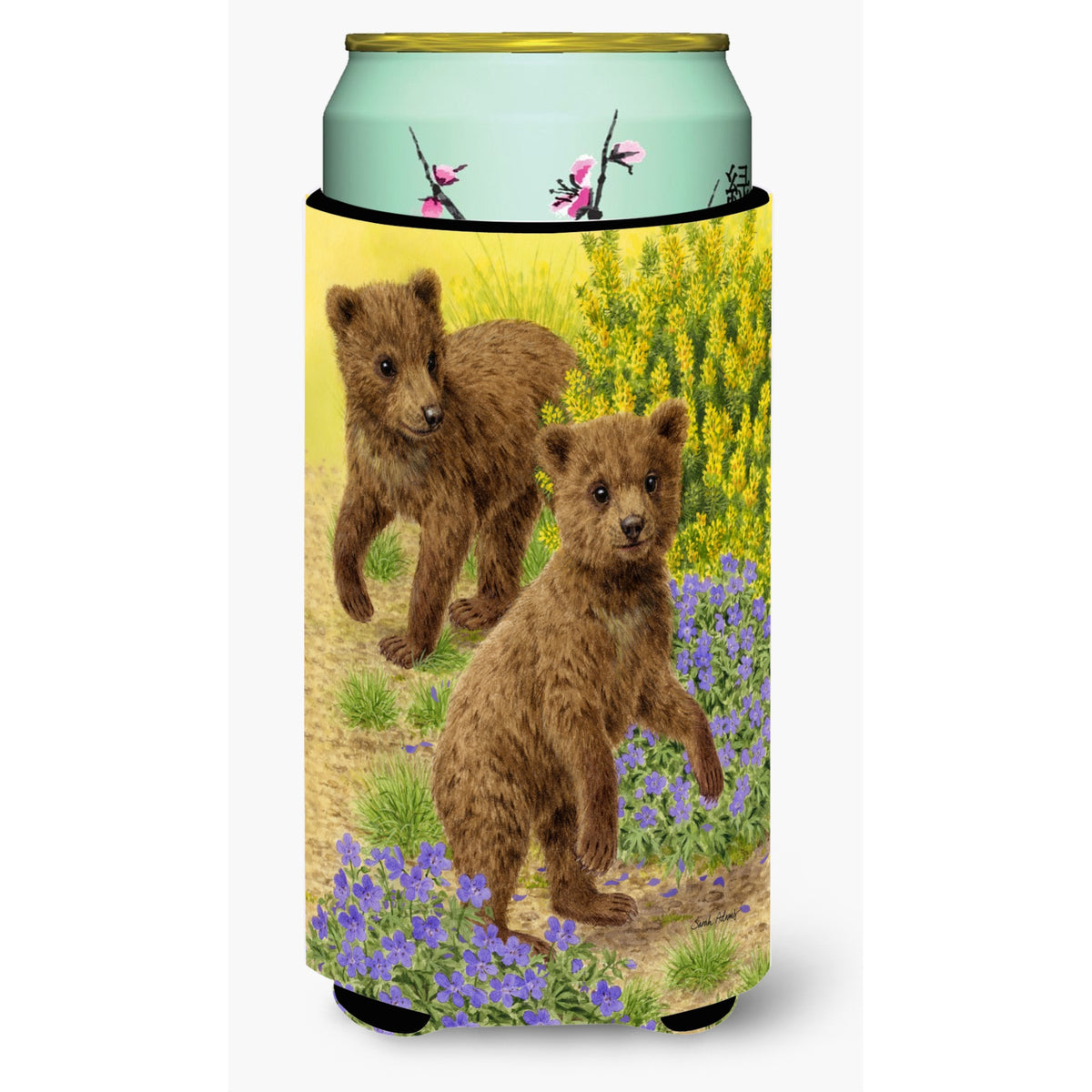 Caroline'S Treasures Bear Cubs Tall Boy Koozie Hugger, Multicolor