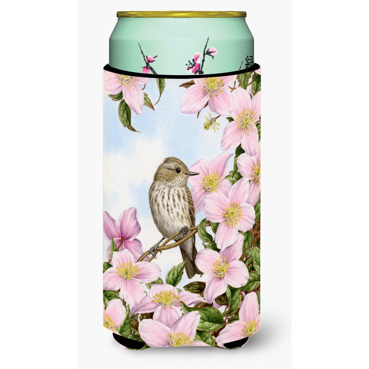 Caroline'S Treasures Asa2088Tbc Spotted Flycatcher Tall Boy Koozie Hugger, Multicolor