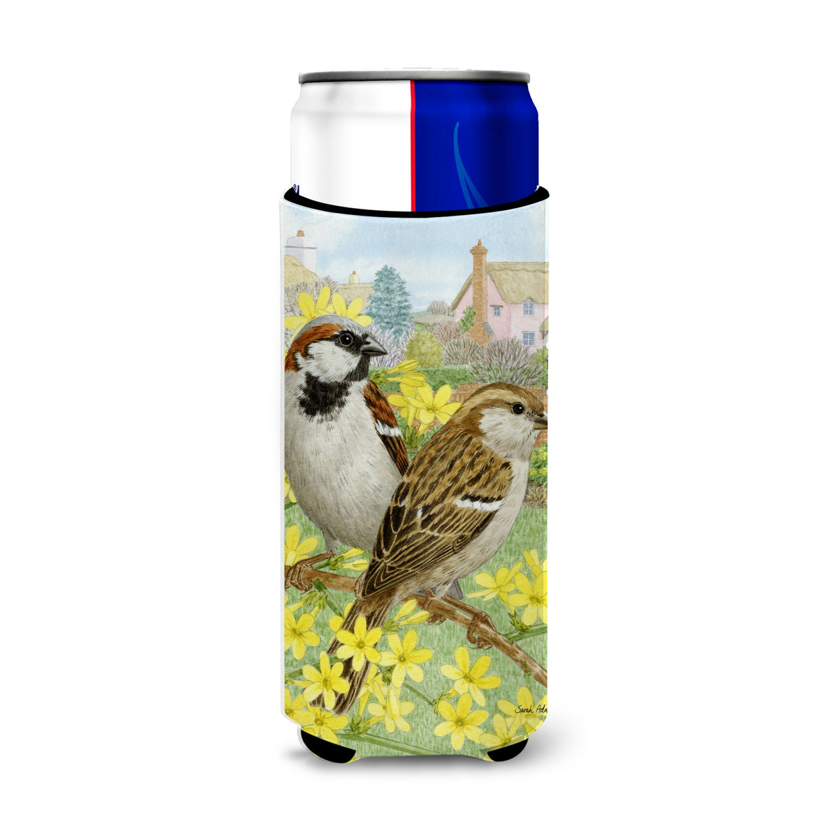 Caroline'S Treasures Asa2091Muk House Sparrows Michelob Ultra Koozies For Slim Cans, Multicolor