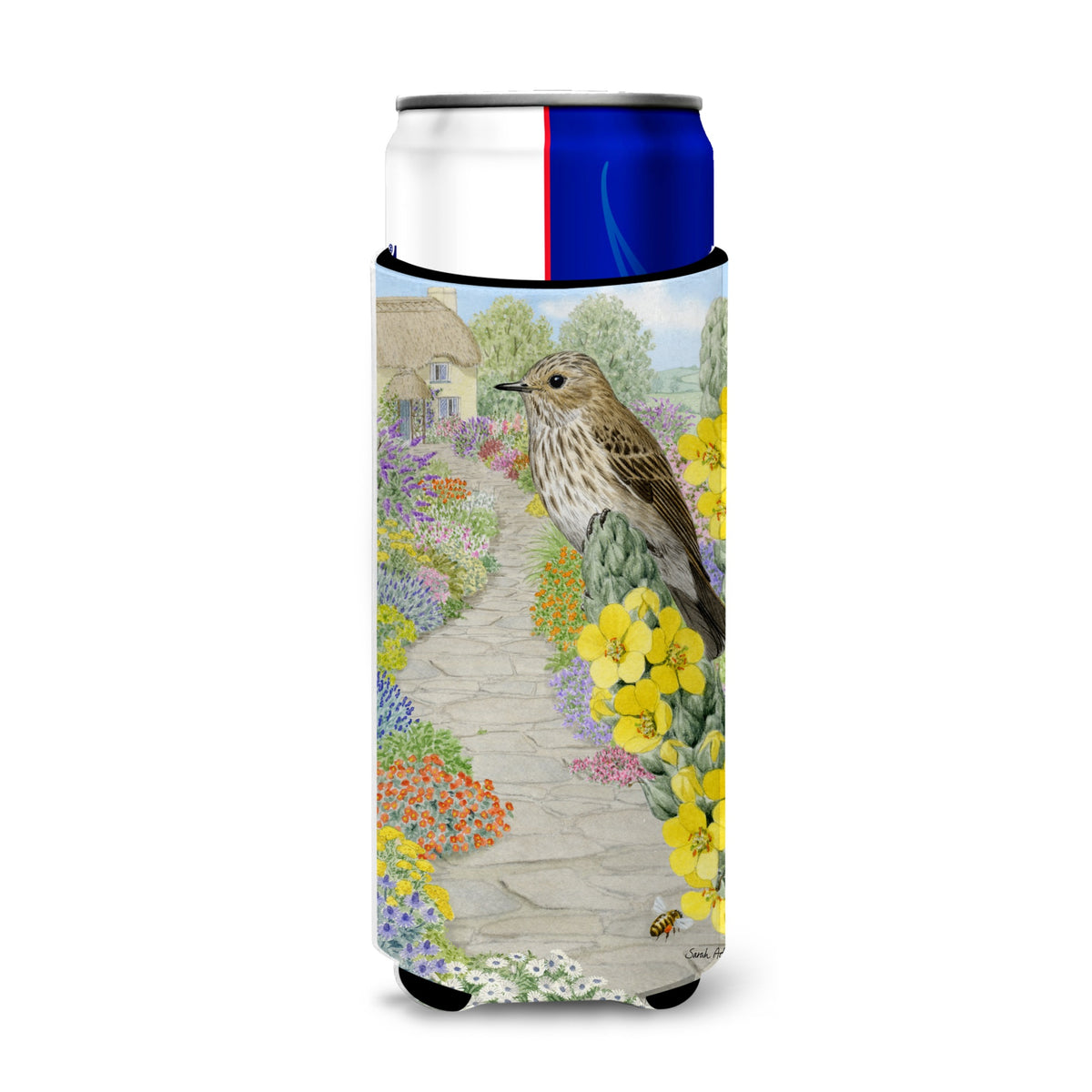 Caroline'S Treasures Asa2095Muk Spotted Flycatcher Michelob Ultra Koozies For Slim Cans, Multicolor