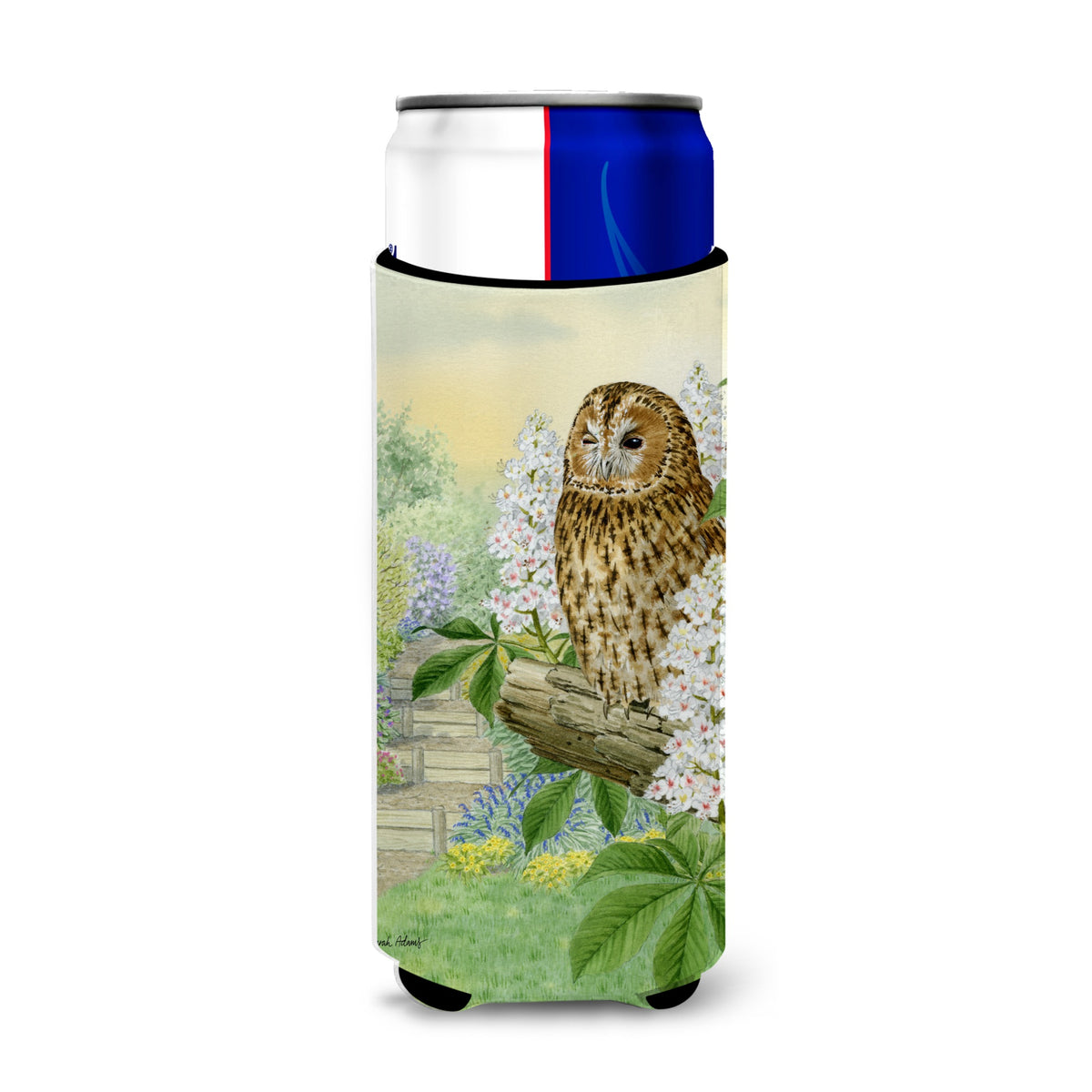 Caroline'S Treasures Asa2101Muk Tawny Owl Michelob Ultra Koozies For Slim Cans, Multicolor