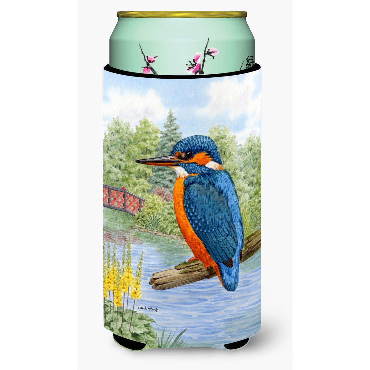 Caroline'S Treasures Asa2104Tbc Kingfisher Tall Boy Koozie Hugger, Multicolor