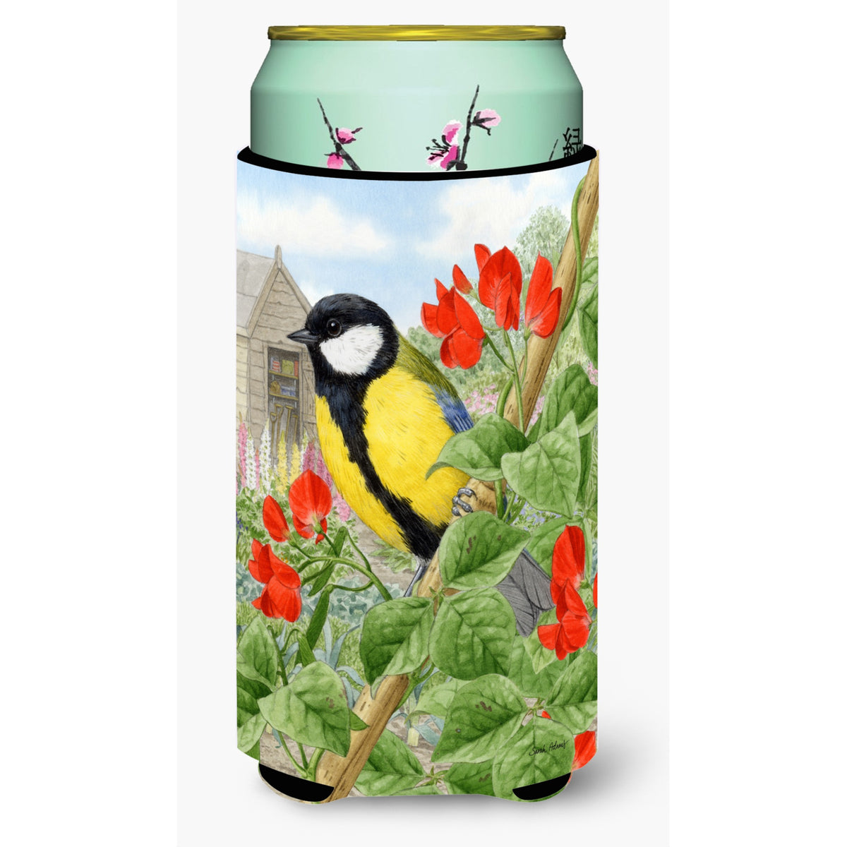 Caroline'S Treasures Asa2110Tbc Great Tit Tall Boy Koozie Hugger, Multicolor