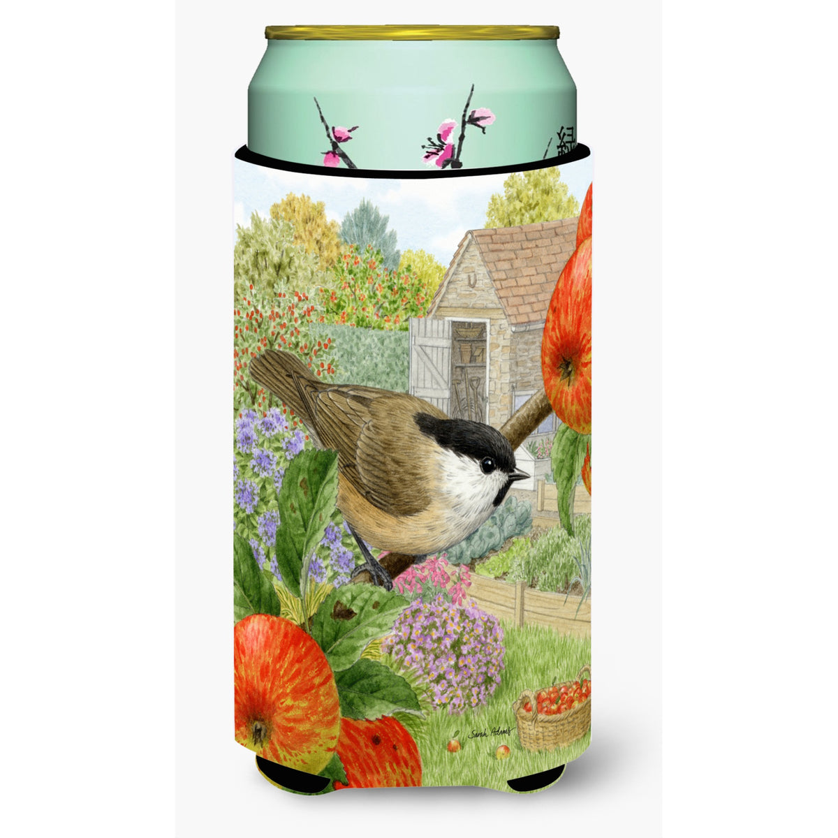 Caroline'S Treasures Asa2111Tbc Coal Tits Tall Boy Koozie Hugger, Multicolor