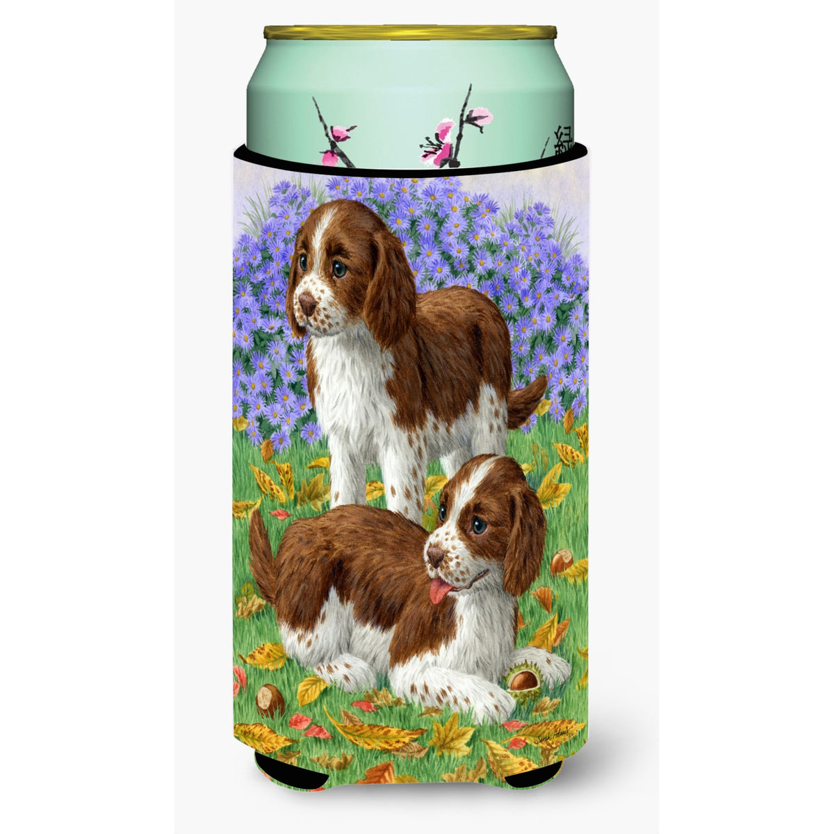 Caroline'S Treasures Welsh Springer Spaniel Pups Tall Boy Koozie Hugger, Multicolor