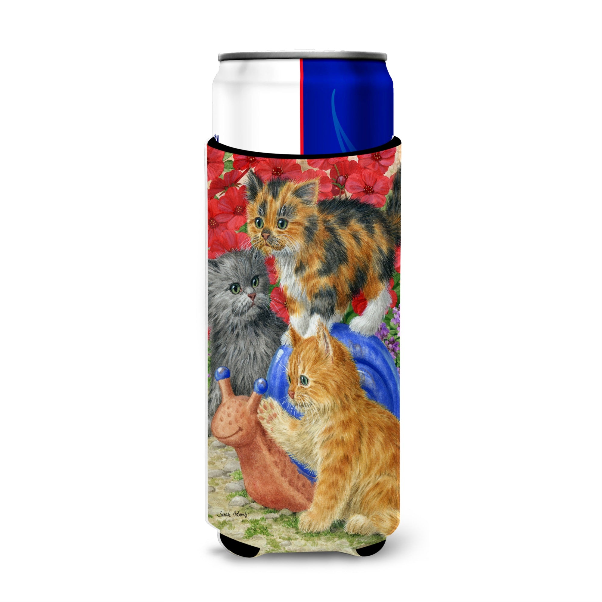 Caroline'S Treasures Kittens Michelob Ultra Beverage Insulator For Slim Cans, Multicolor