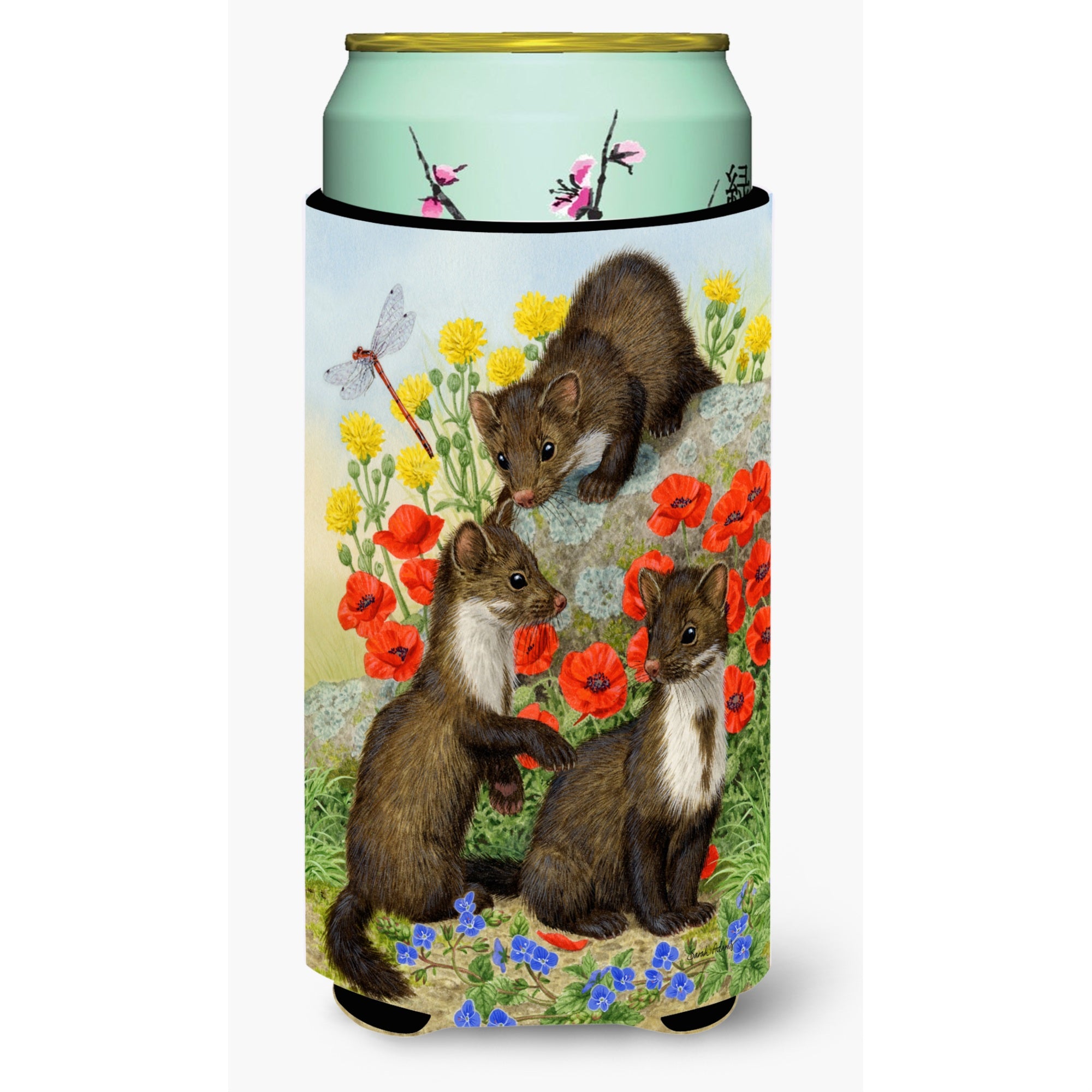 Caroline'S Treasures Stone Martins Beech Marten Tall Boy Koozie Hugger, Multicolor