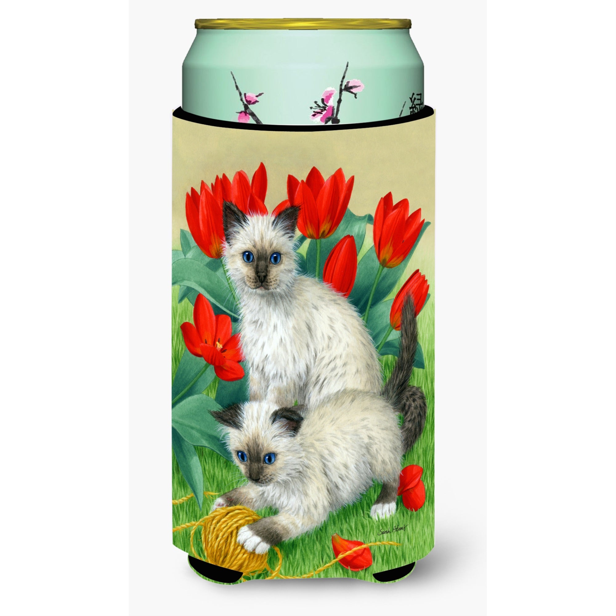 Caroline'S Treasures Birman Kittens Tall Boy Koozie Hugger, Multicolor