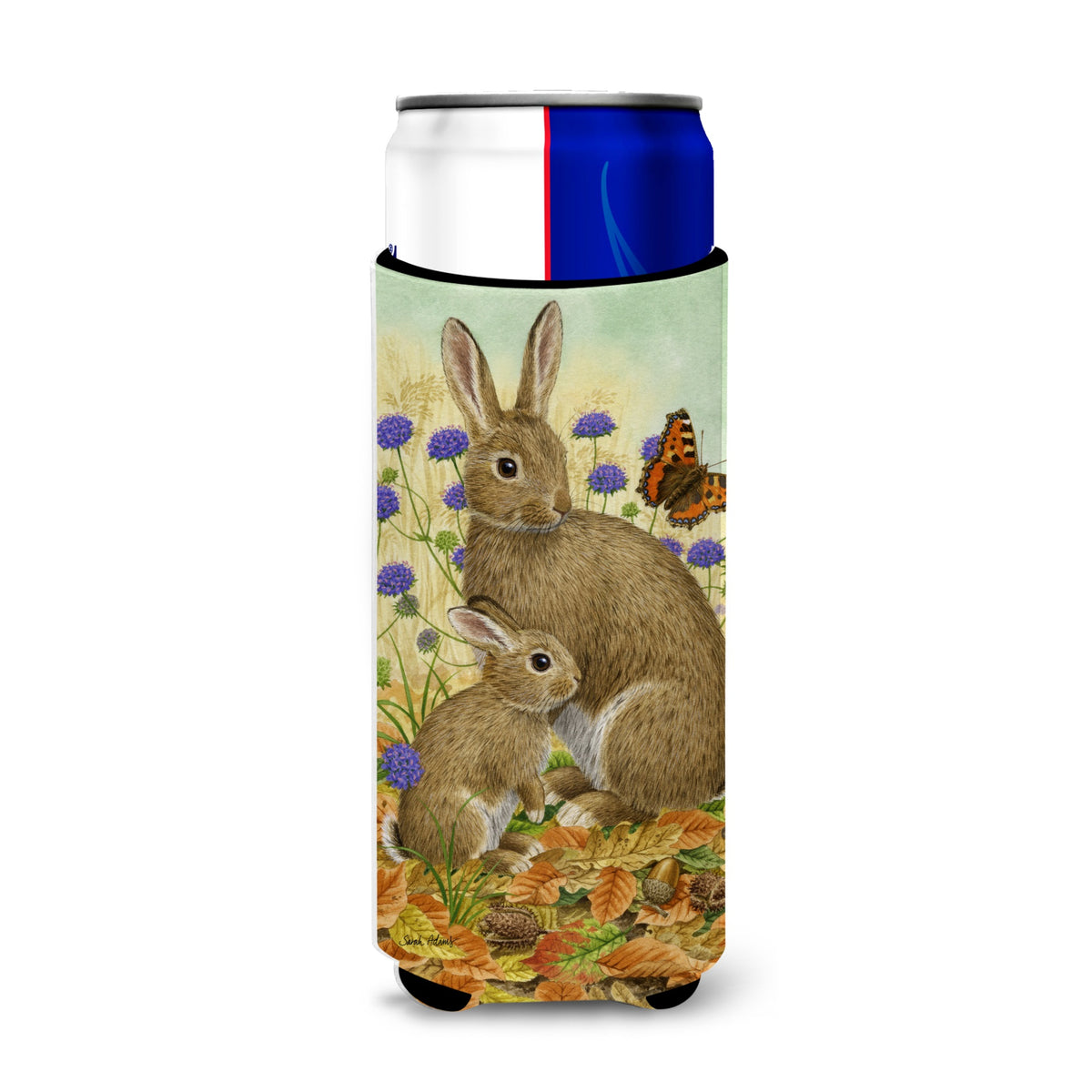 Caroline'S Treasures Rabbit And Baby Michelob Ultra Koozies For Slim Cans, Multicolor