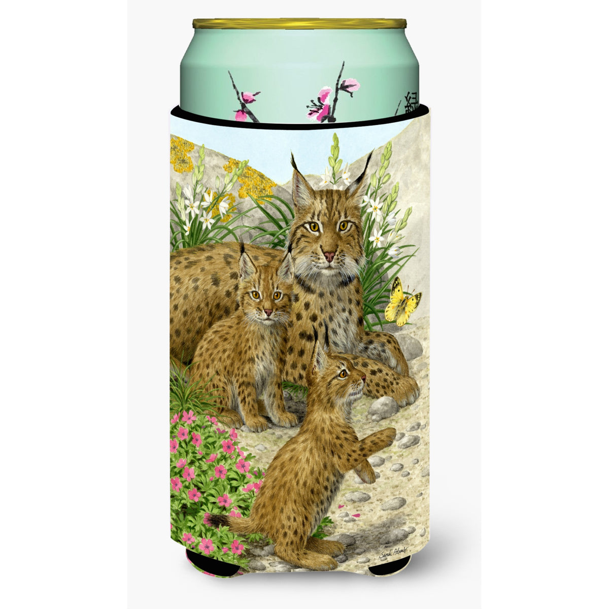 Caroline'S Treasures Lynx And Cubs Tall Boy Koozie Hugger, Multicolor