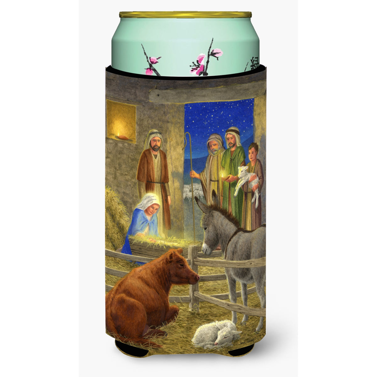 Caroline'S Treasures Nativity Scene Tall Boy Koozie Hugger, Multicolor
