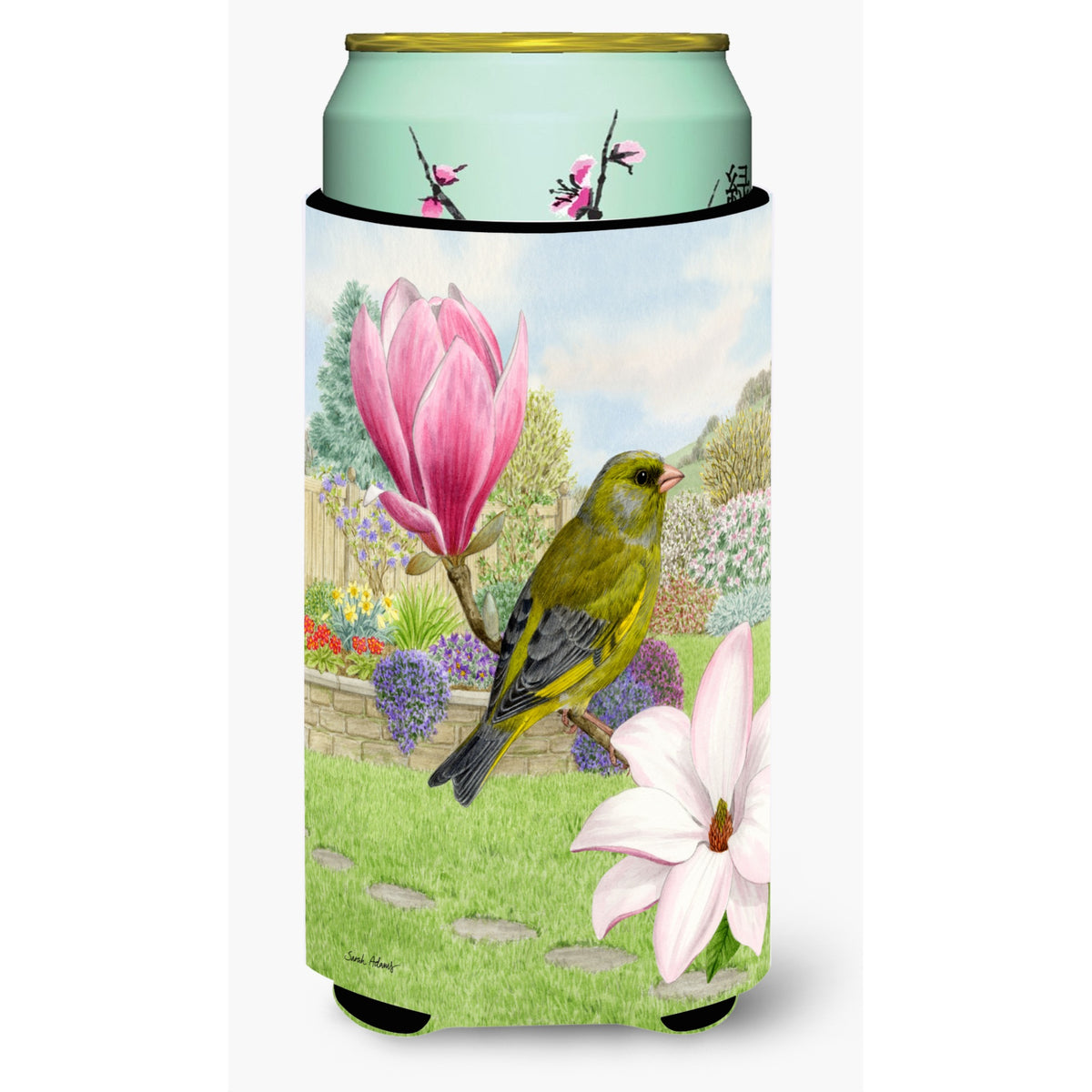 Caroline'S Treasures Asa2145Tbc European Greenfinch Tall Boy Koozie Hugger, Multicolor