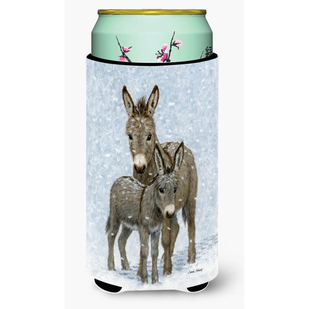 Caroline'S Treasures Donkeys Tall Boy Koozie Hugger, Multicolor