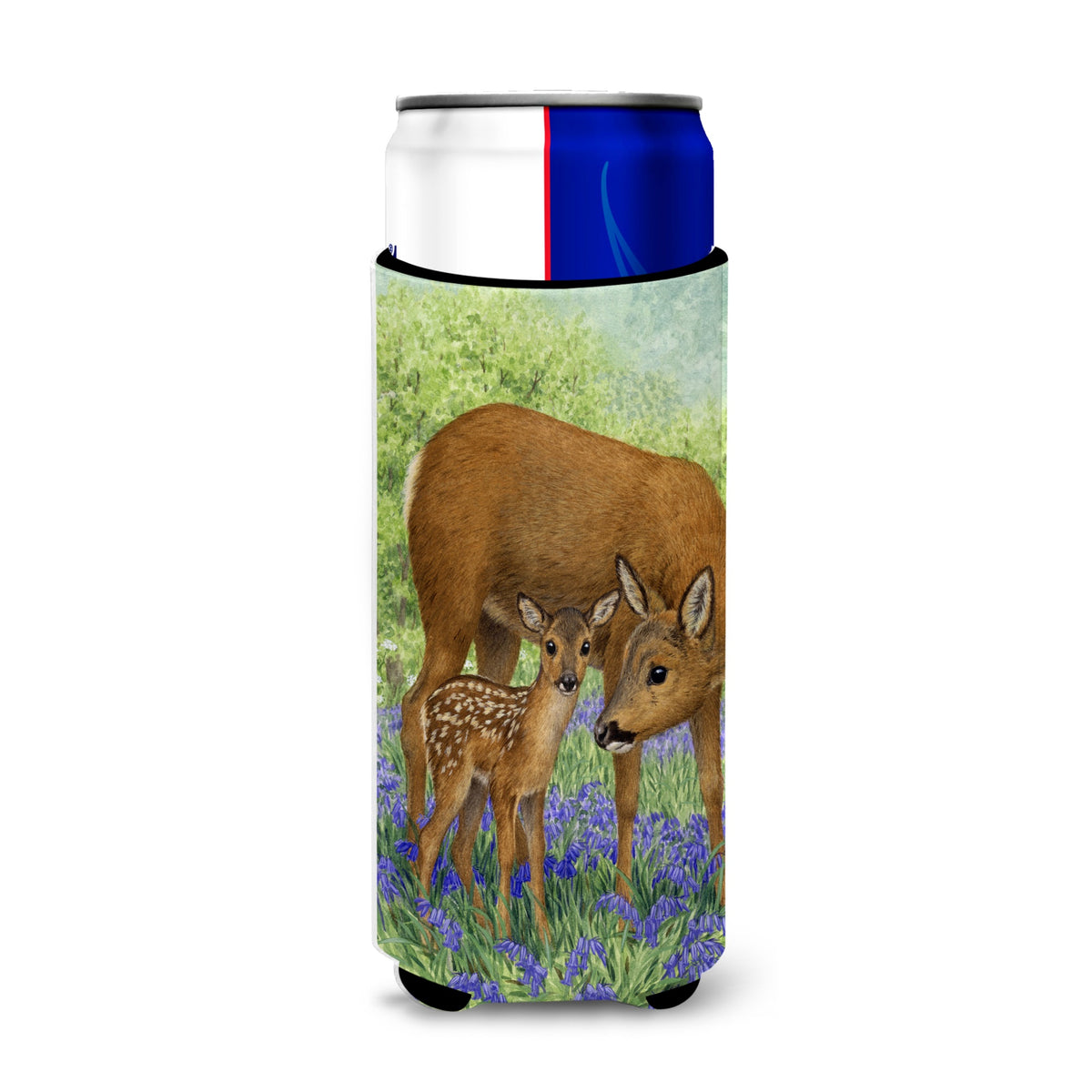Caroline'S Treasures Deer And Fawn Michelob Ultra Koozies For Slim Cans, Multicolor
