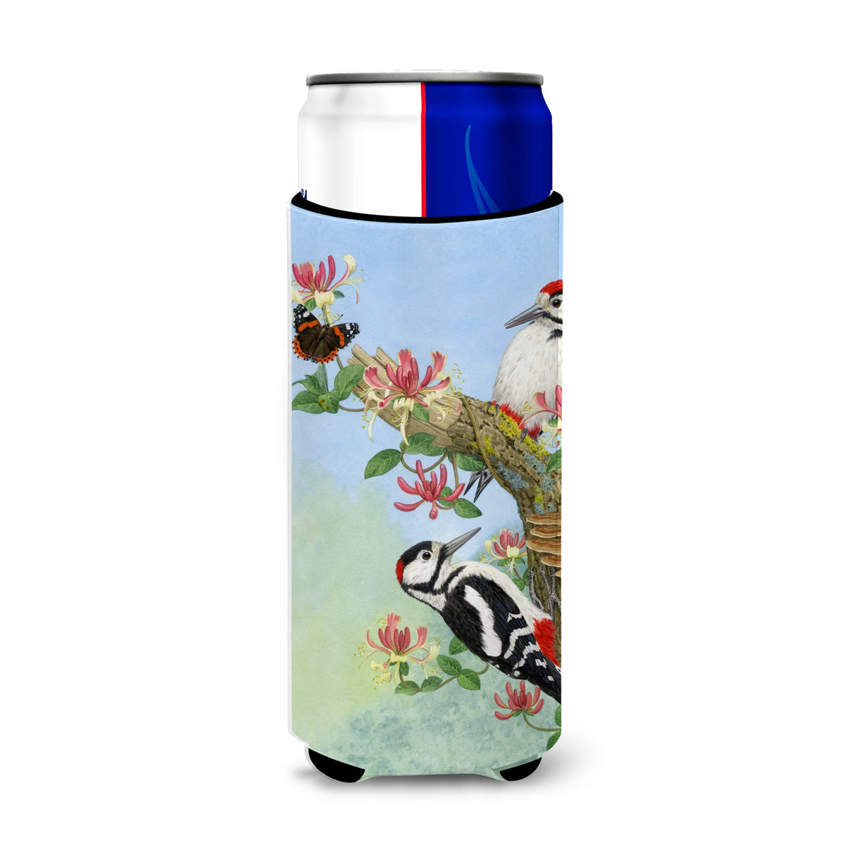 Caroline'S Treasures Woodpeckers Michelob Ultra Koozies For Slim Cans, Multicolor
