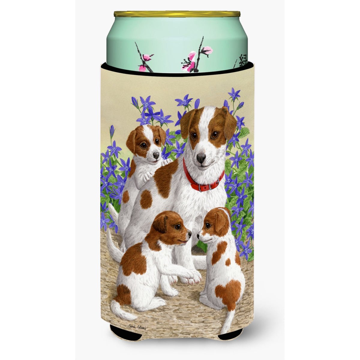 Caroline'S Treasures Jack Russell Terriers Tall Boy Koozie Hugger, Multicolor