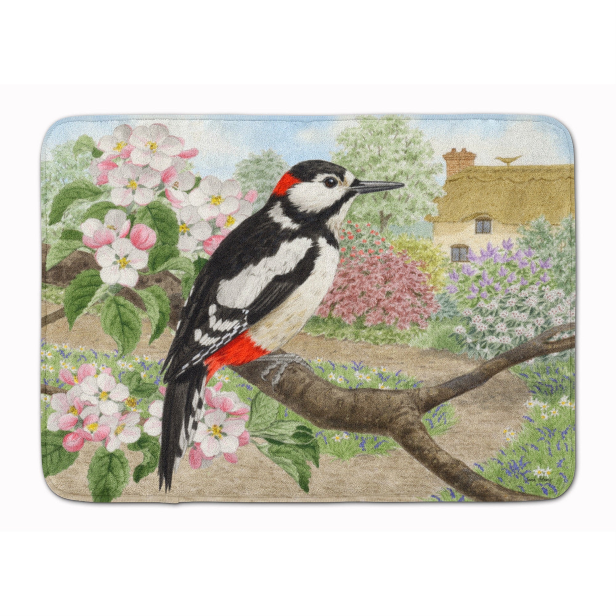 Caroline'S Treasures Woodpecker Floor Mat, 19 X 27, Multicolor