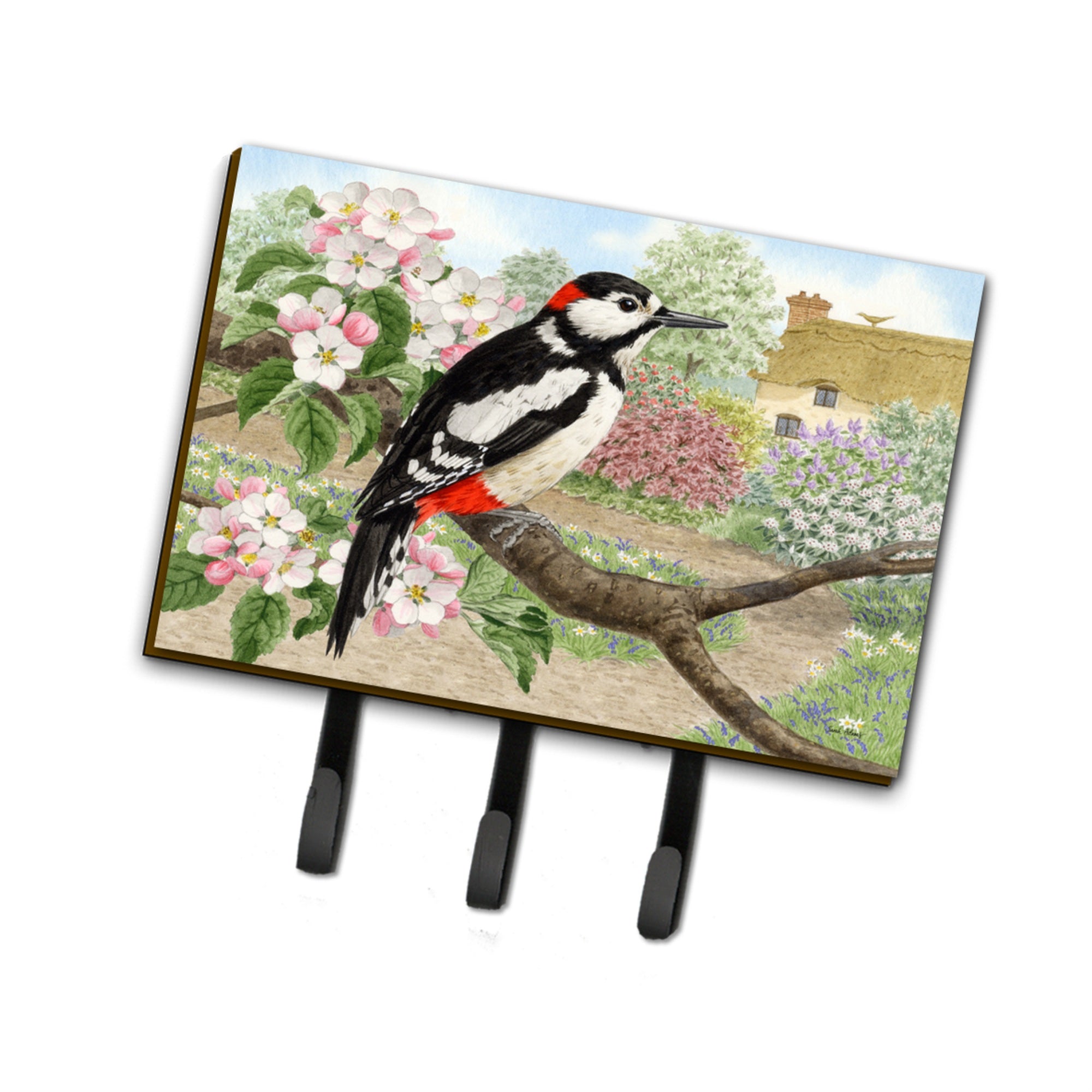 Caroline'S Treasures Asa2175Th68 Woodpecker Leash Or Key Holder, Large, Multicolor