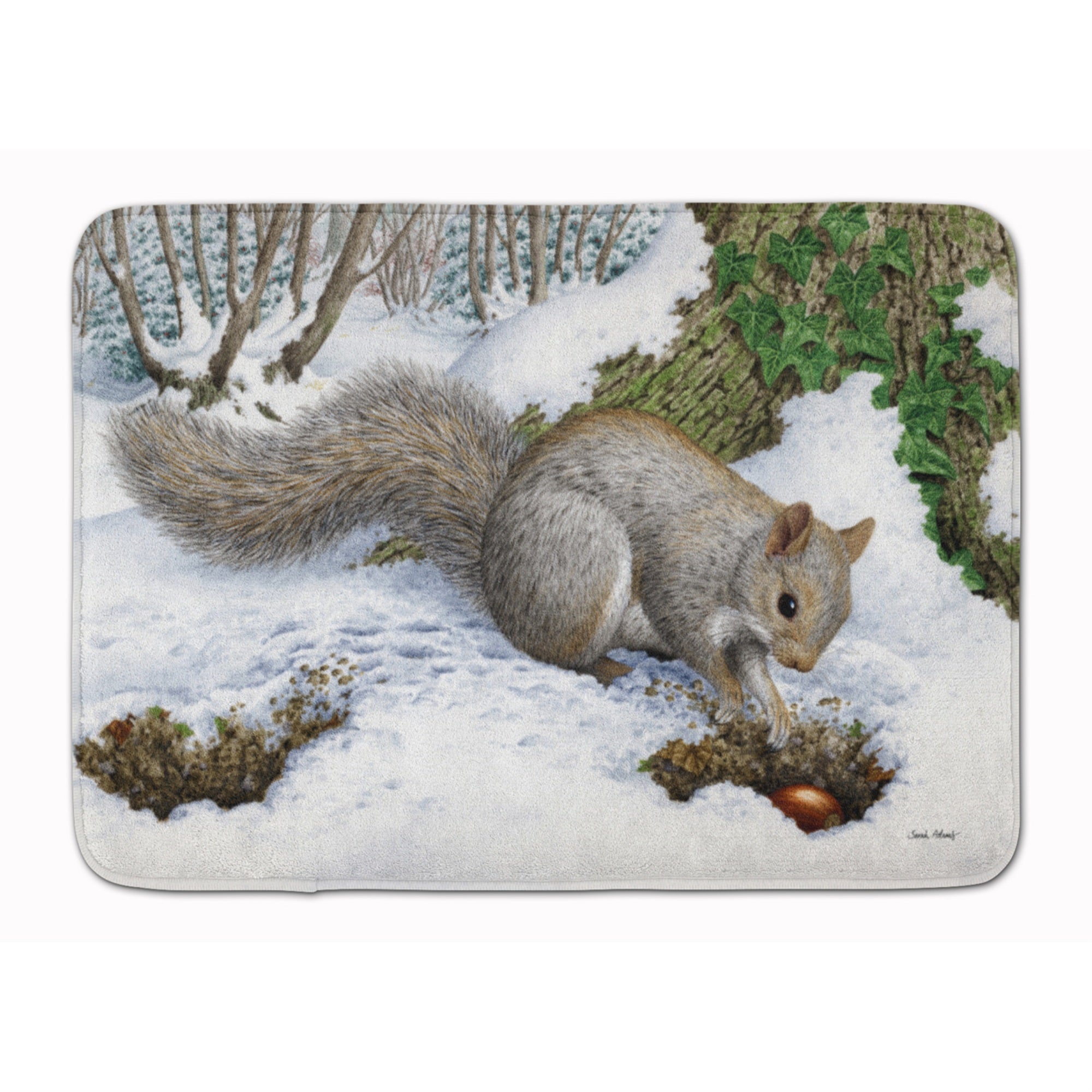Caroline'S Treasures Grey Squirrel Floor Mat, 19 X 27, Multicolor