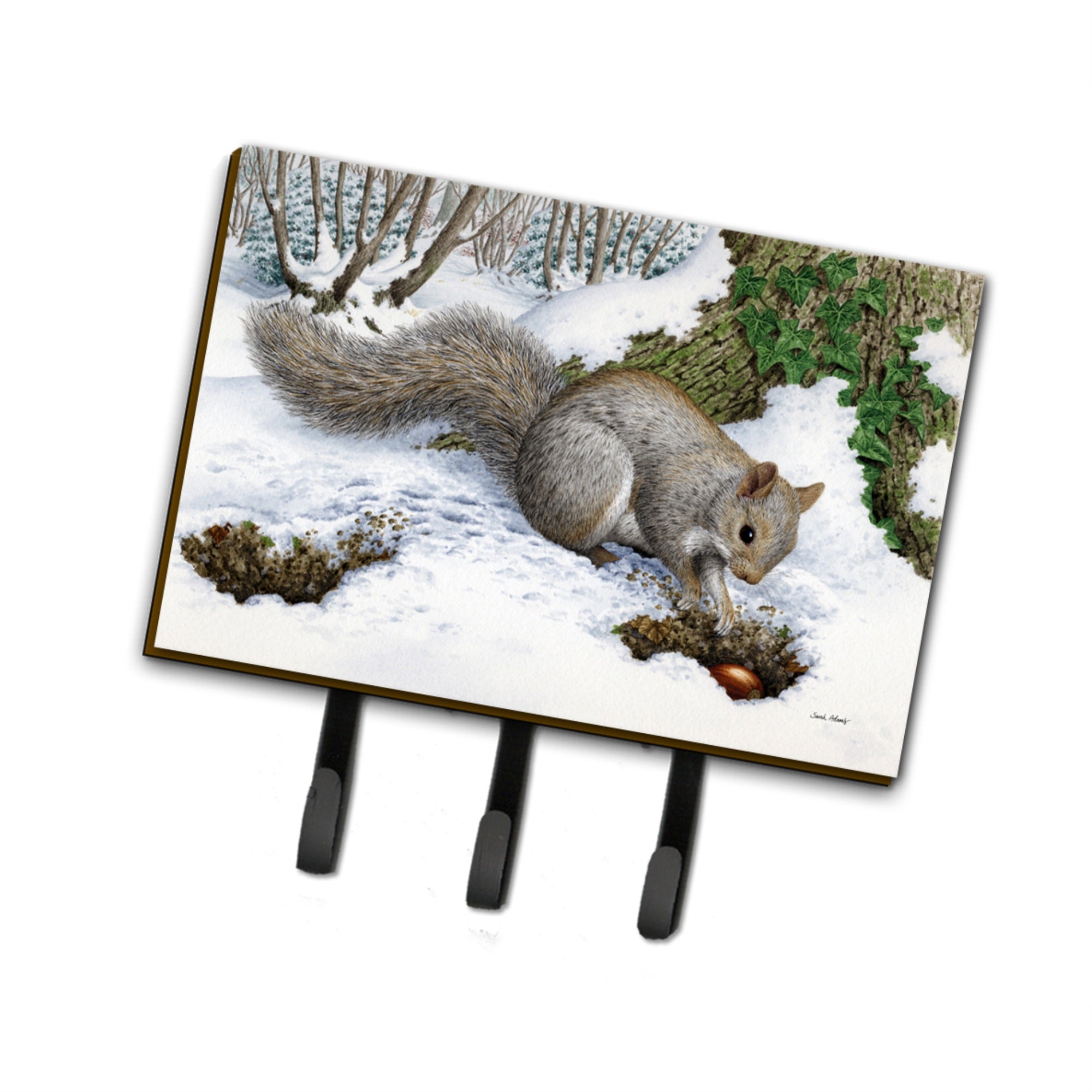 Caroline'S Treasures Asa2180Th68 Grey Squirrel Leash Or Key Holder, Large, Multicolor
