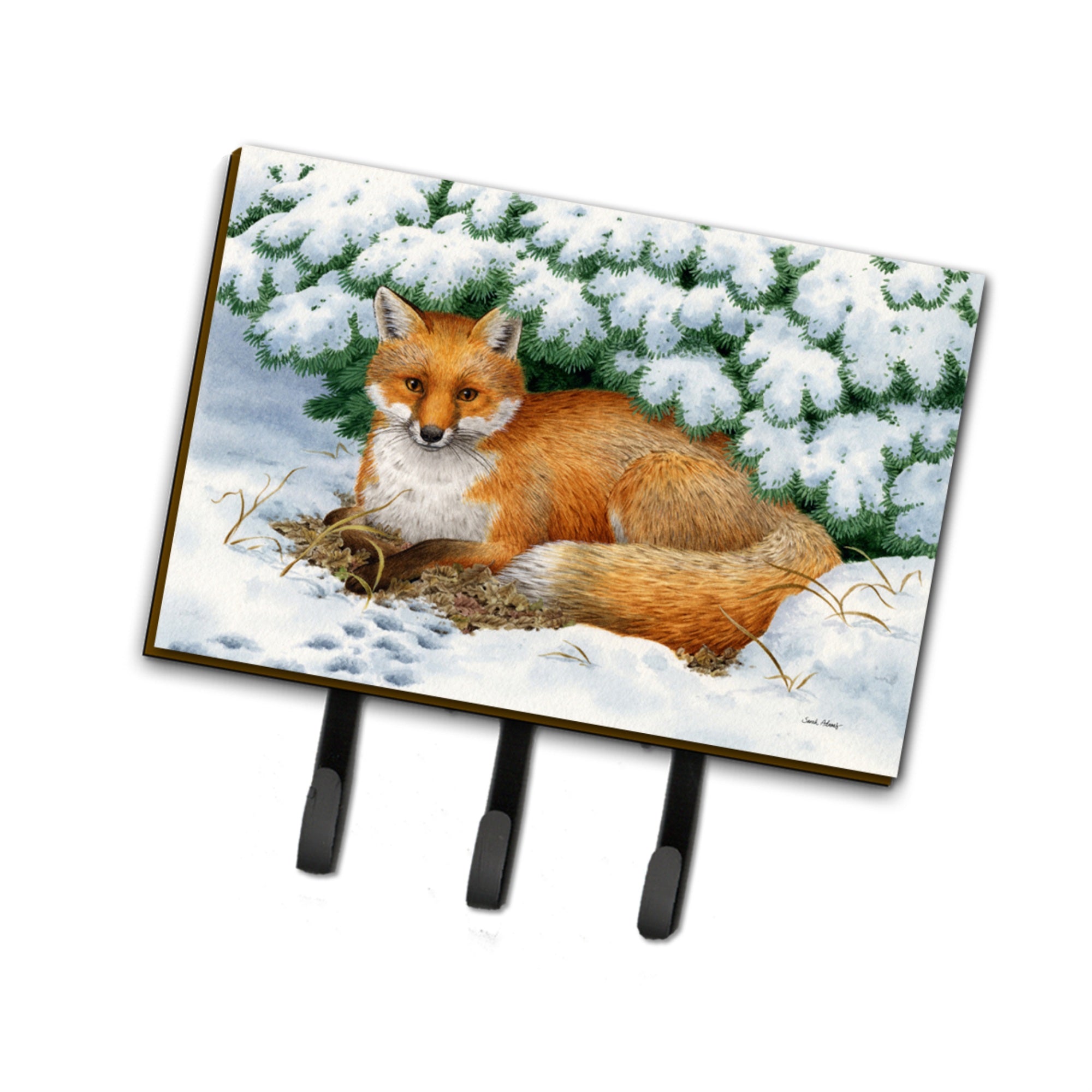 Caroline'S Treasures Asa2184Th68 Winter Fox Leash Or Key Holder, Large, Multicolor