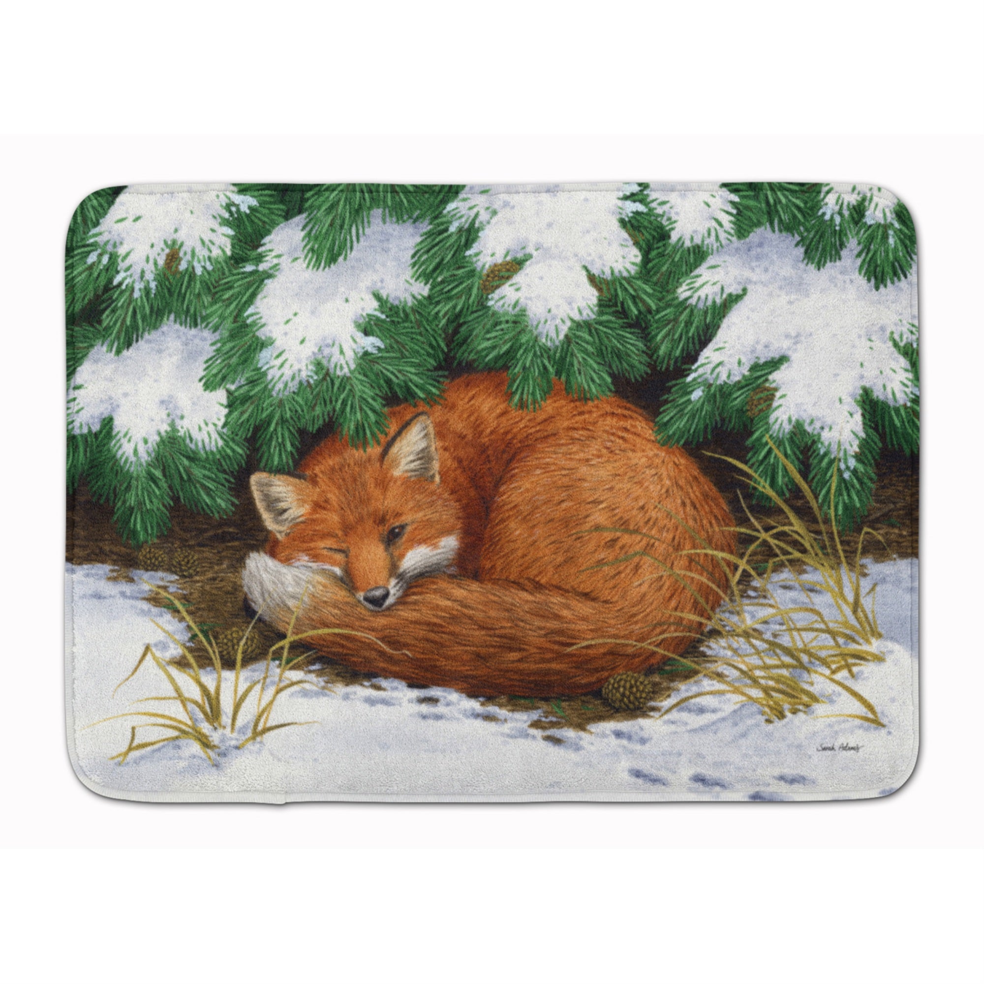 Caroline'S Treasures Naptime Fox Floor Mat, 19 X 27, Multicolor