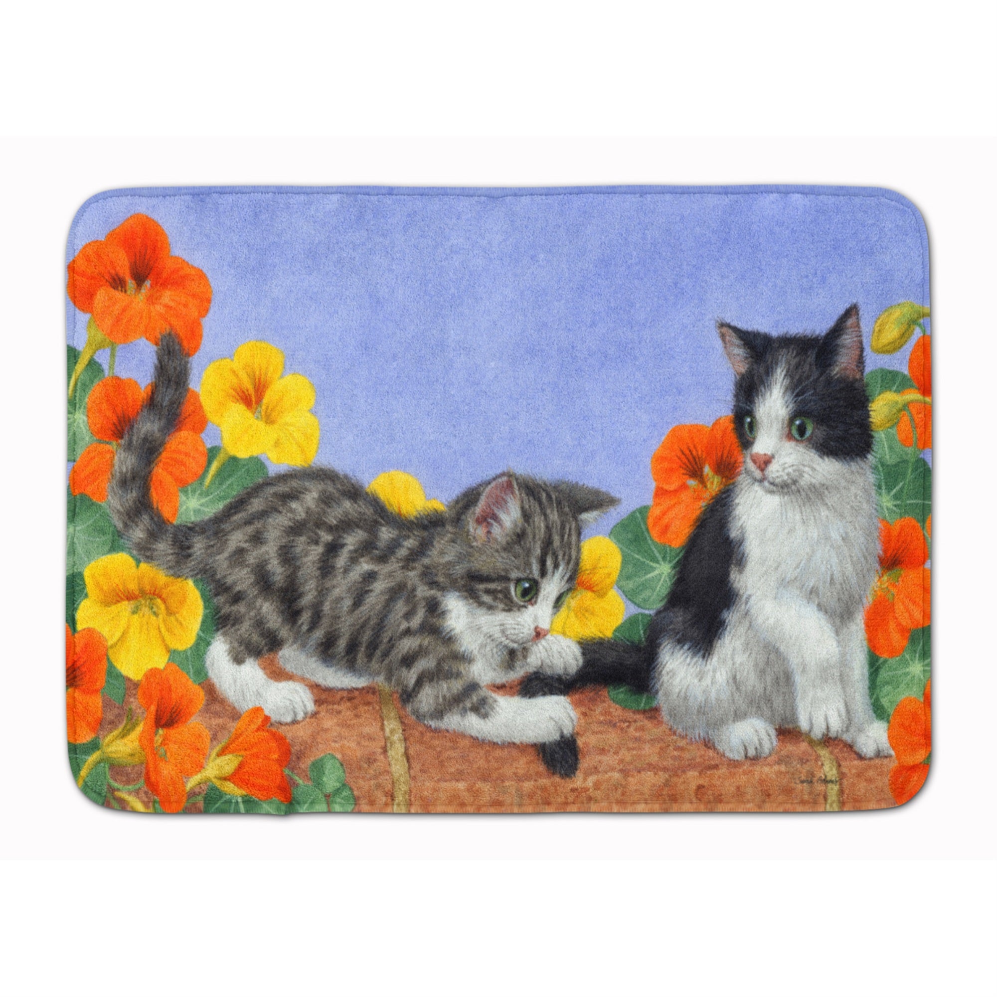 Caroline'S Treasures Kittens On Wall Floor Mat, 19 X 27, Multicolor
