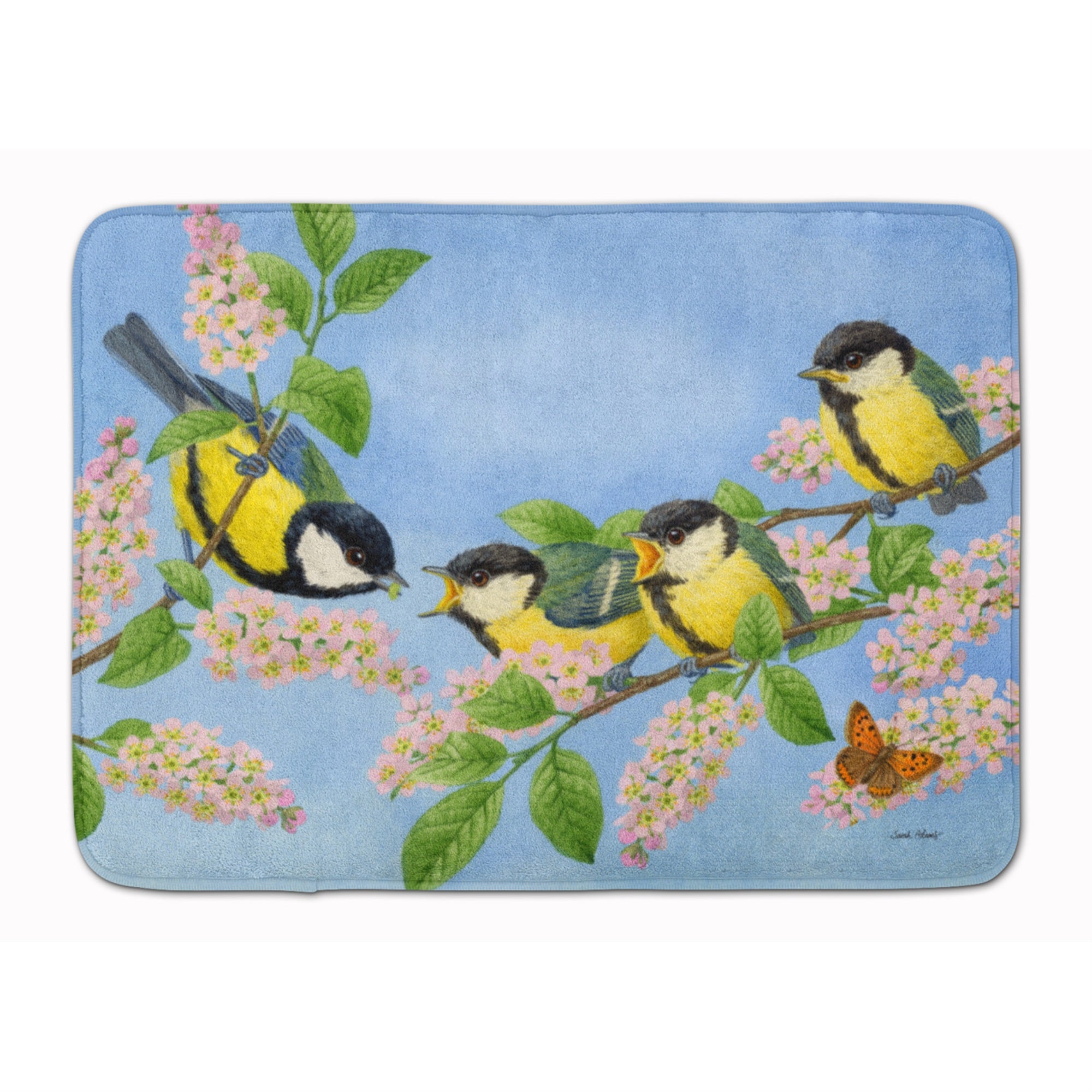Caroline'S Treasures Tit Family Of Birds Floor Mat, 19 X 27, Multicolor