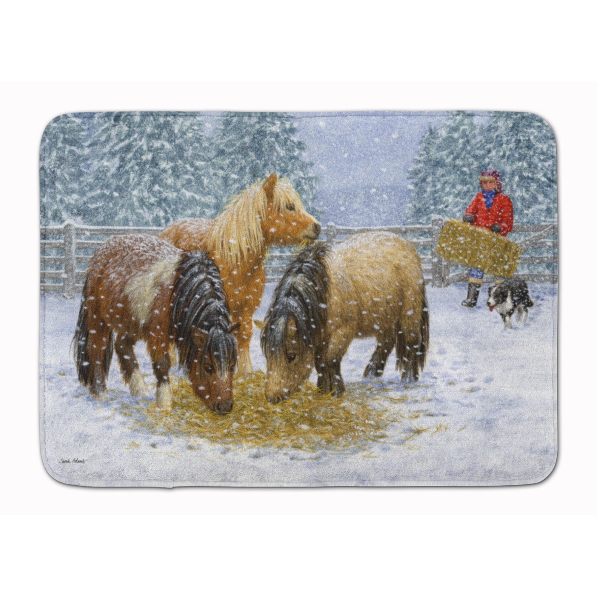 Caroline'S Treasures Shetland Ponies Floor Mat, 19 X 27, Multicolor