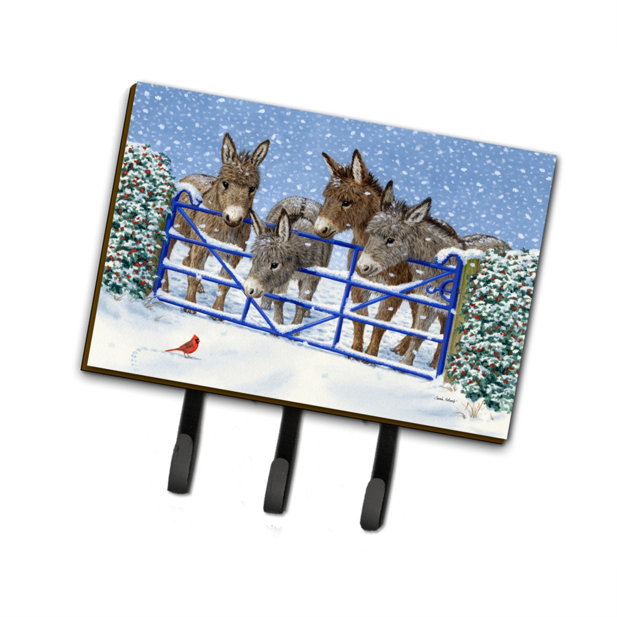Caroline'S Treasures Asa2209Th68 Donkeys And Cardinal Leash Or Key Holder, Large, Multicolor