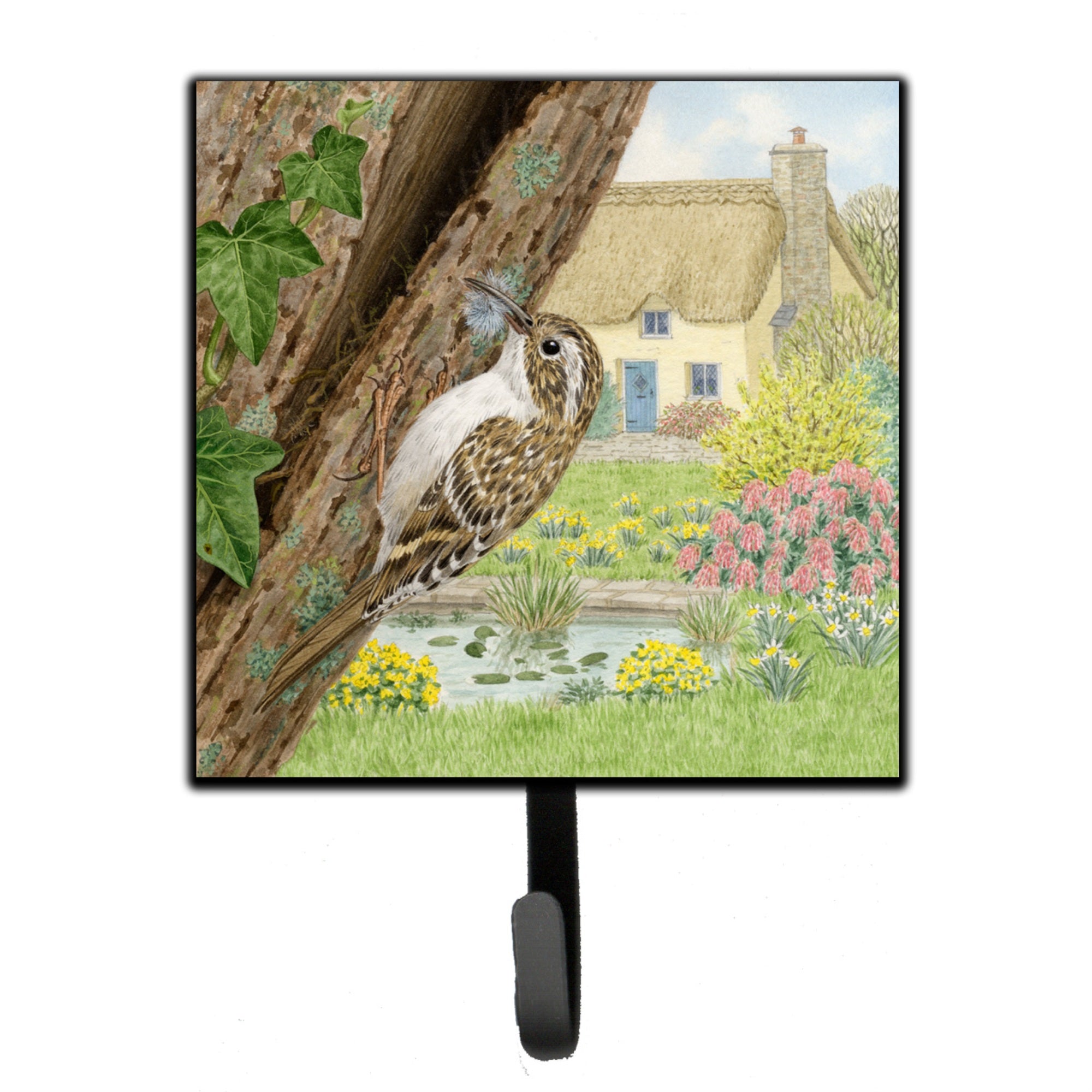 Caroline'S Treasures Treecreeper By Sarah Adams Leash Or Key Holder Asad0680Sh4, Small, Multicolor