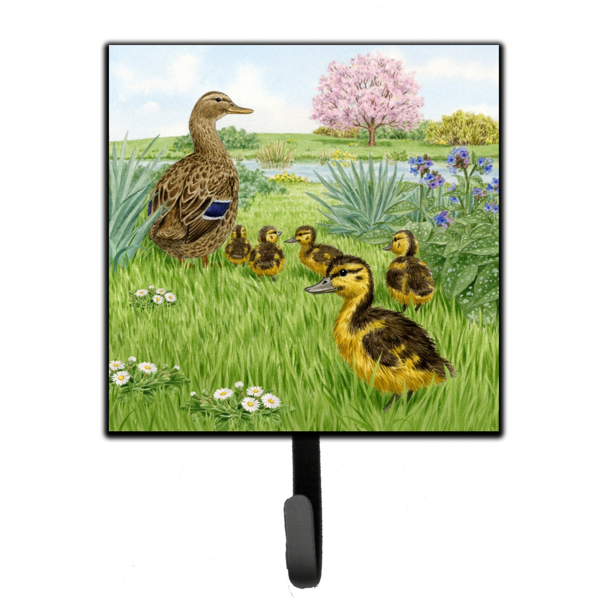 Caroline'S Treasures Mallard And Ducklings By Sarah Adams Leash Or Key Holder Asad0693Sh4, Small, Multicolor