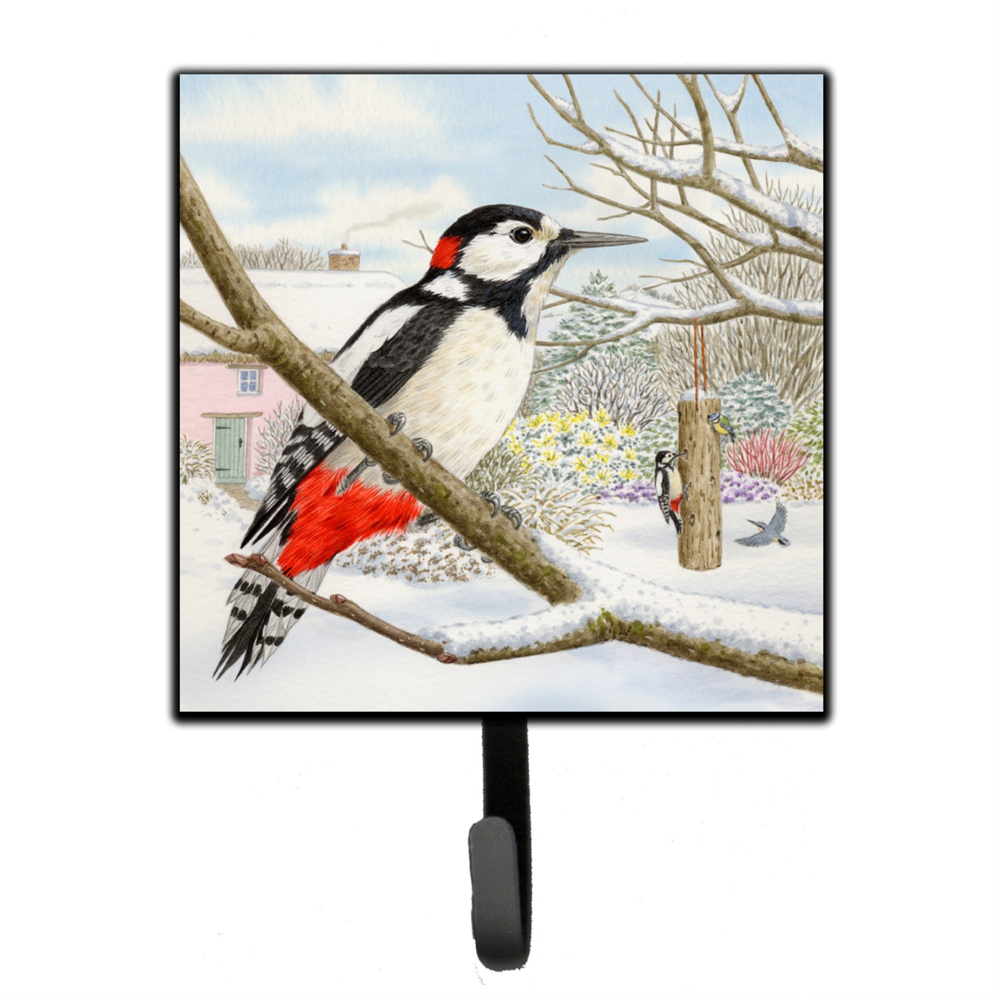 Caroline'S Treasures Spotted Woodpecker By Sarah Adams Leash Or Key Holder Asad0701Sh4, Small, Multicolor
