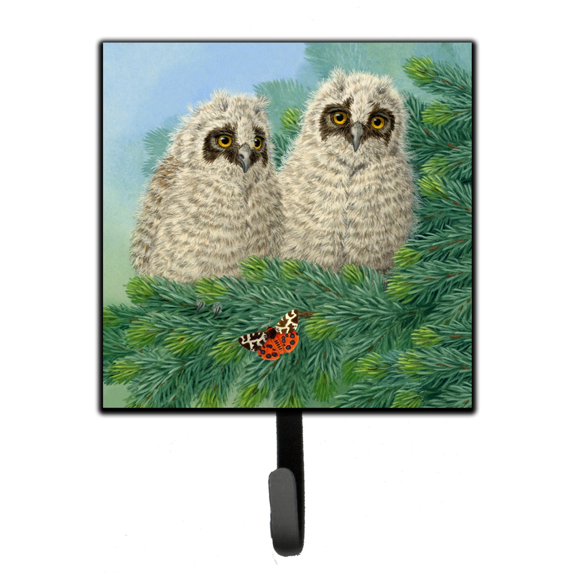 Caroline'S Treasures Owlets And Butterfly By Sarah Adams Leash Or Key Holder Asad0724Sh4, Small, Multicolor