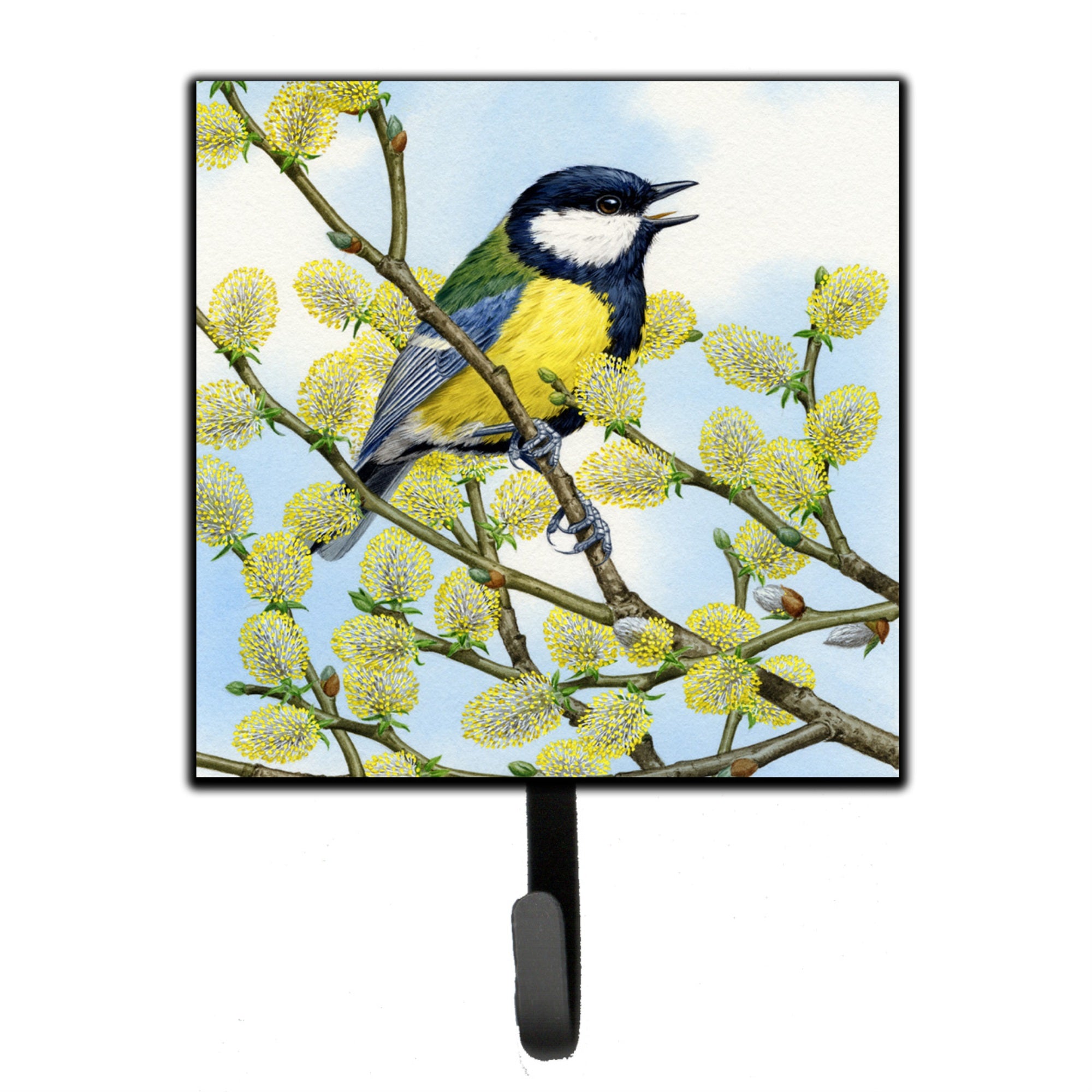 Caroline'S Treasures Eurasian Blue Tit By Sarah Adams Leash Or Key Holder Asad0777Sh4, Small, Multicolor