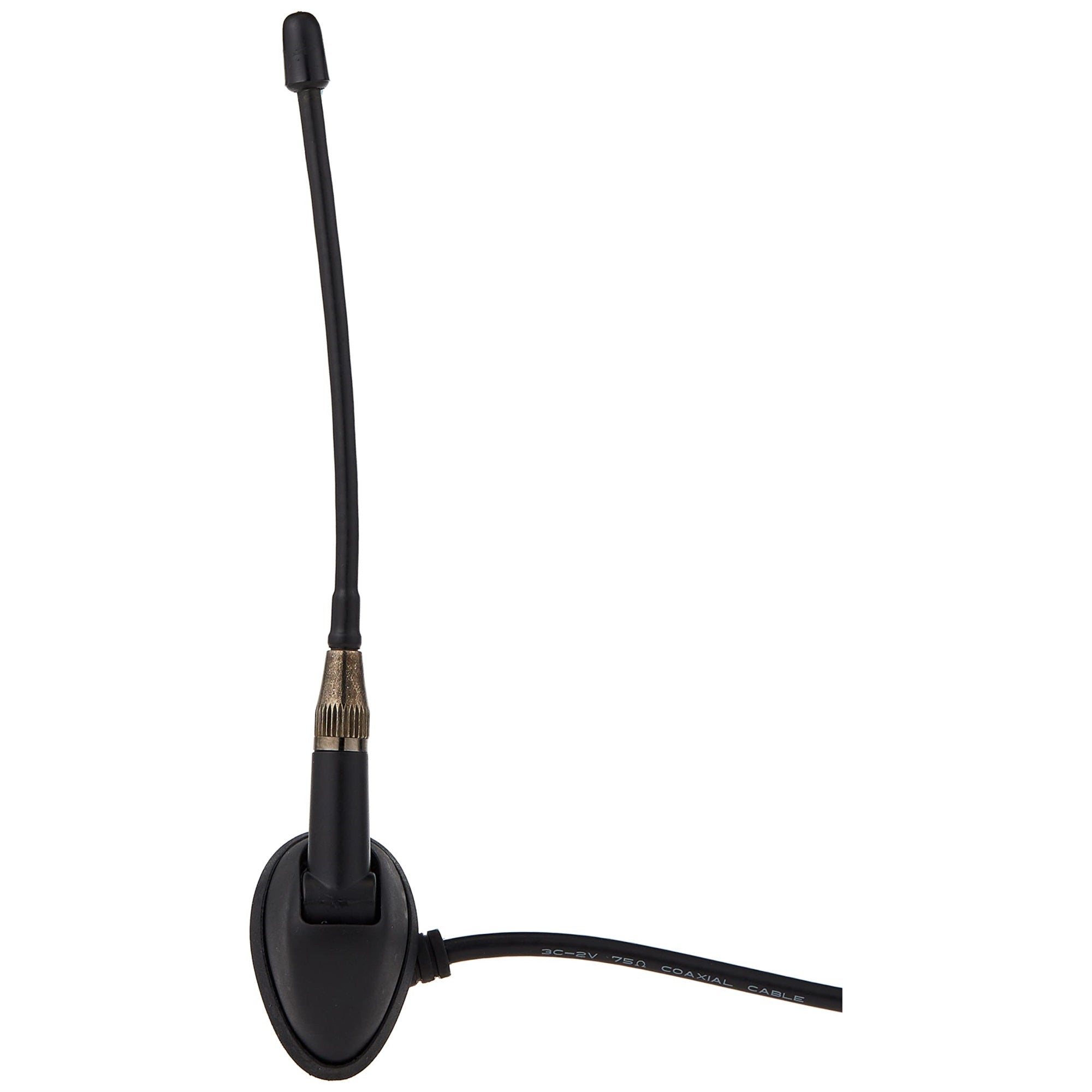 Jensen Jan139 6' Heavy-Duty Universal Top/Side-Mount Rubber Mast Antenna, Black