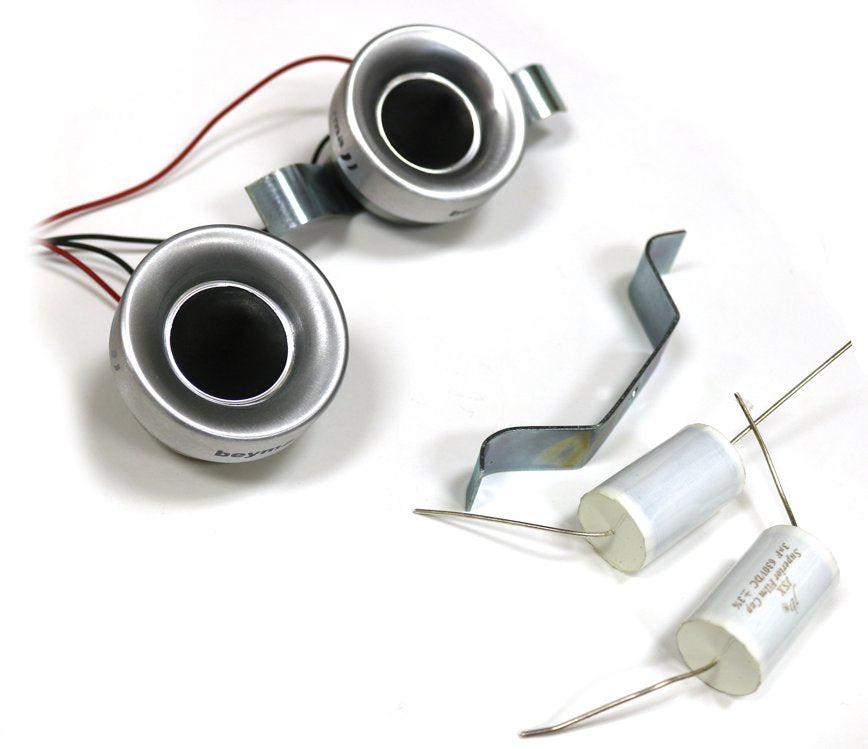 Surface mount tweeter pair ideal for car doors, panels and home speaker cases