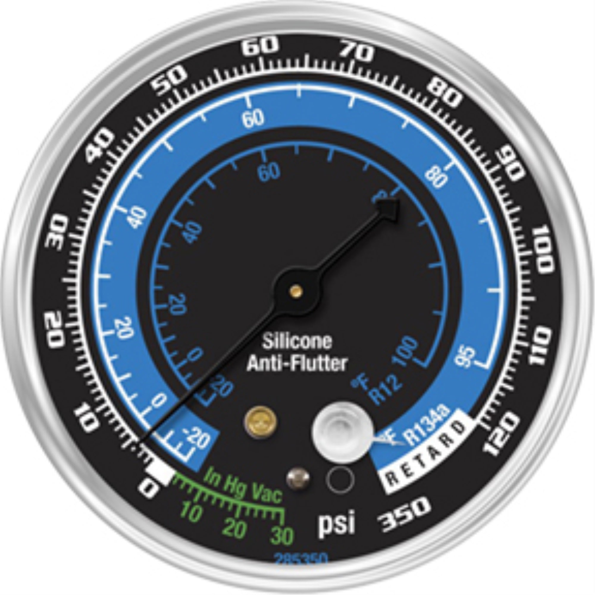 A/C GAUGE LO SIDE BLUE   SIL VIB FREE