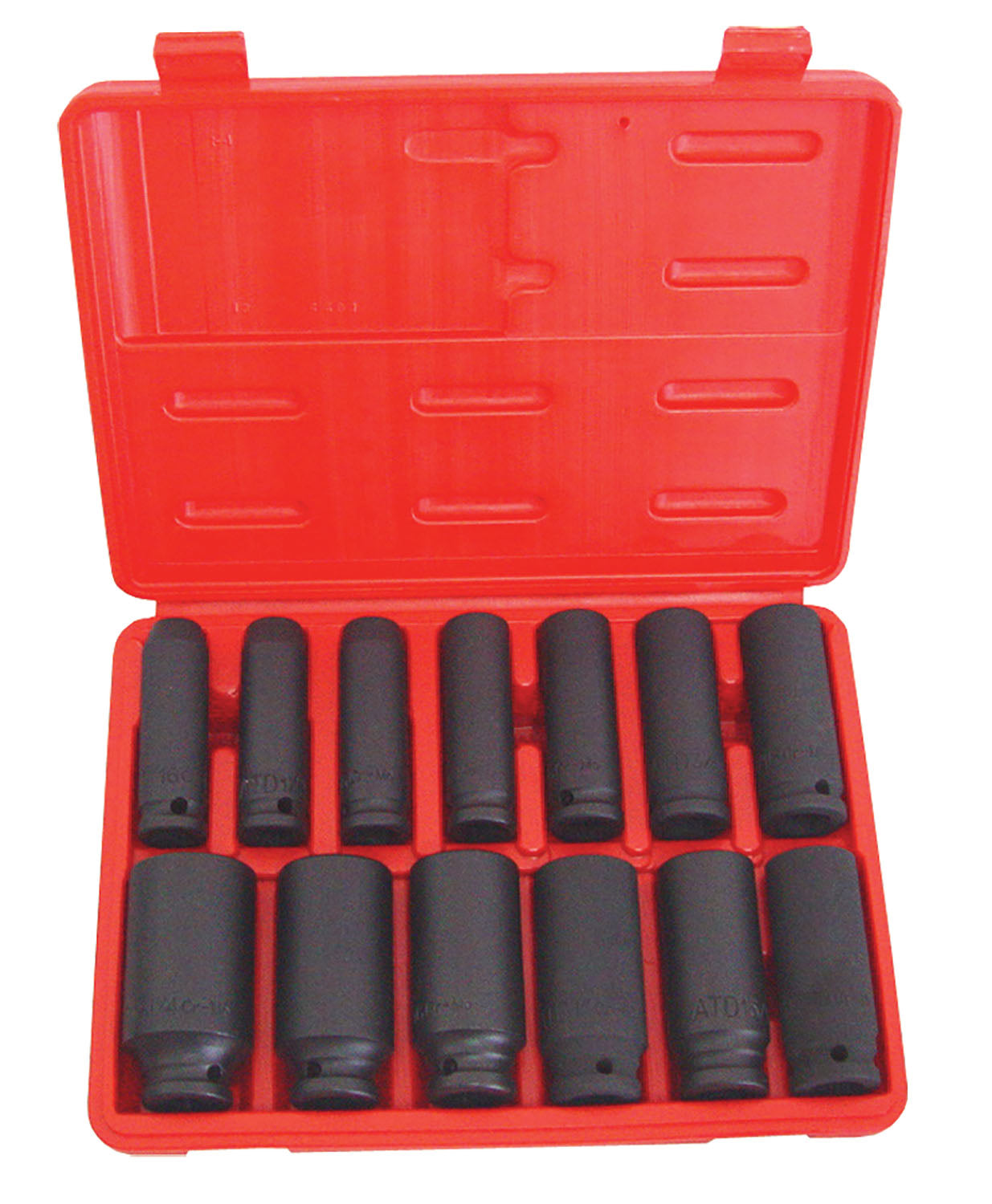13 Pc. 1/2 Drive 6 Point Sae Deep Impact Socket Set