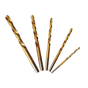 Left-Handed Titanium Coated Premium Drill Bit Set, 5-Piece