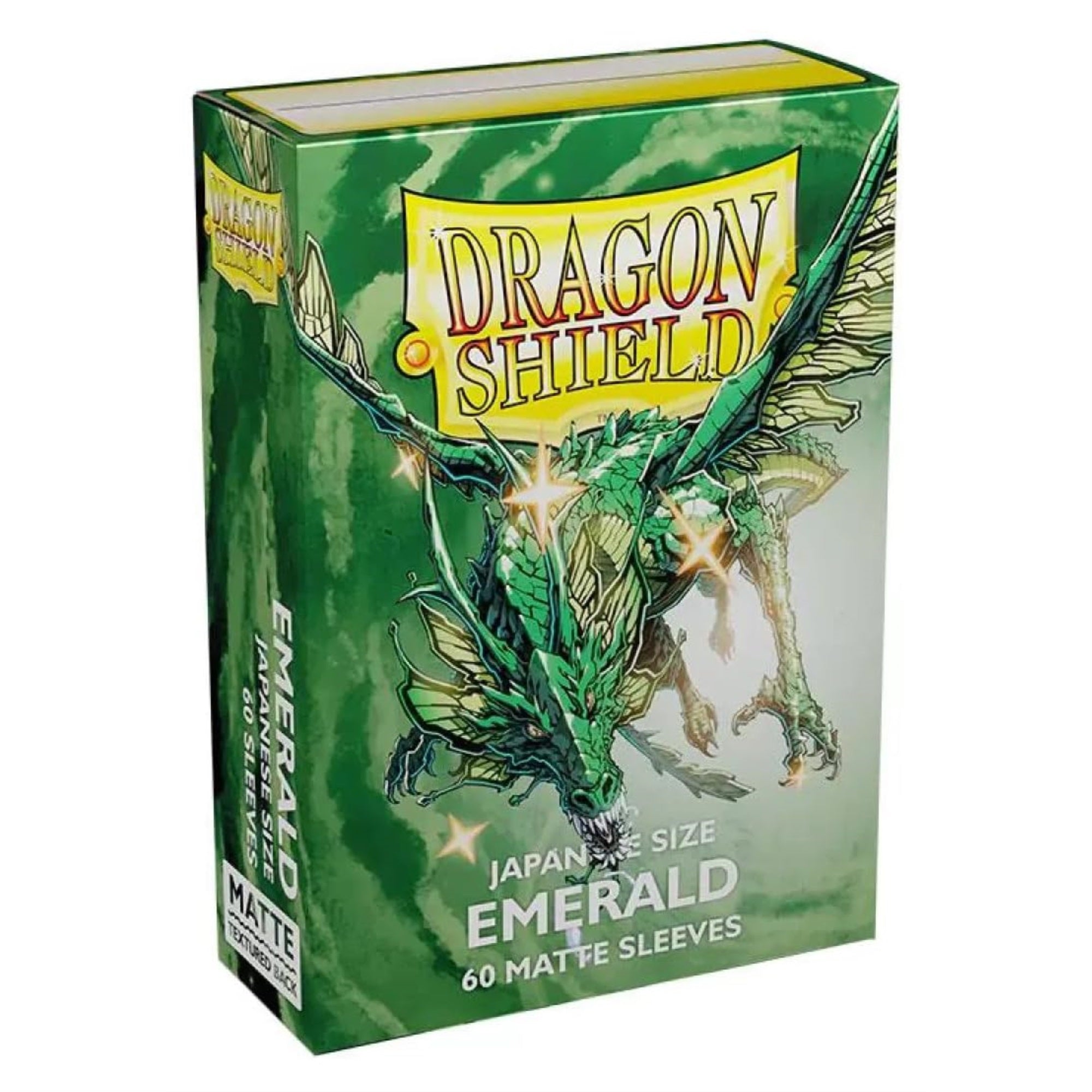 Dragon Shield - Sleeves: Dragon Shield Matte Japanese Emerald 60 Ct - Japanese Size Card Sleeves - Yu-Gi-Oh! Card Sleeves Smooth & Tough - Compatible With Yu-Gi-Oh!
