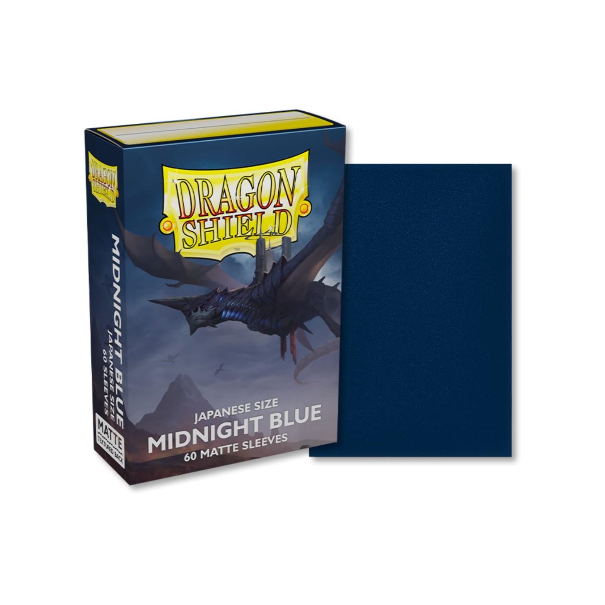 Dragon Shield - Dragon Shield Matte Japanese Midnight Blue 60 Ct Japanese Size Card Sleeves - Yu-Gi-Oh! Card Sleeves Smooth & Tough - Compatible With Yu-Gi-Oh!