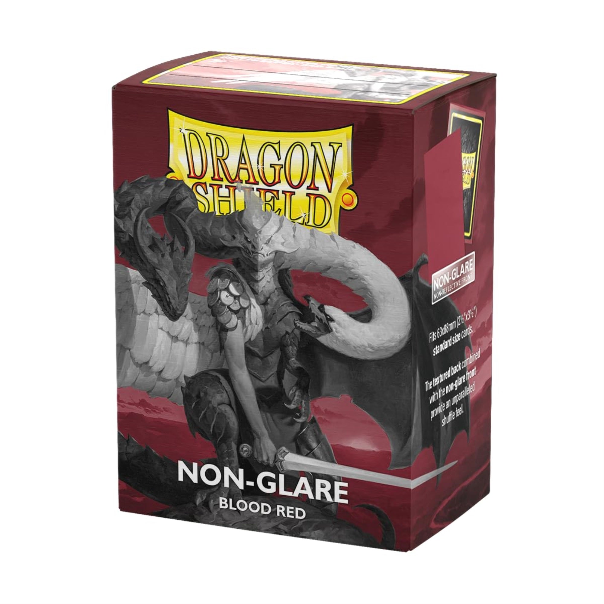 Dragon Shield | Standard Size Card Matte Sleeves | 100 CT - Non Glare Smooth & Tough Premium TCG Sleeves | Compatible with Pokemon, Flesh & Blood, One Piece & Magic the Gathering | Blood Red
