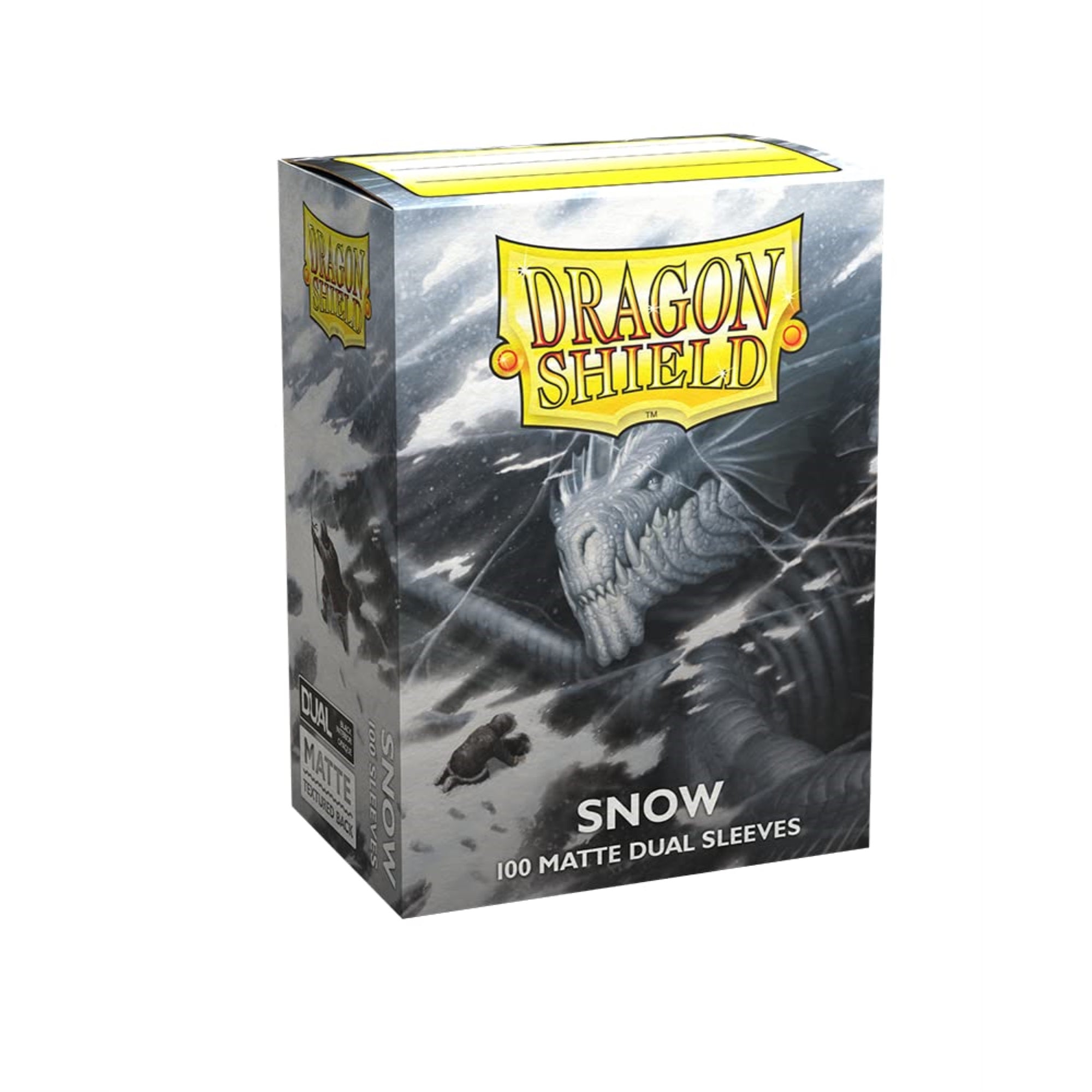 Dragon Shield Standard Size Card Sleeves - Matte Dual Snow 100Ct - Mtg Card Sleeves Are Smooth & Tough - Compatible With Pokemon