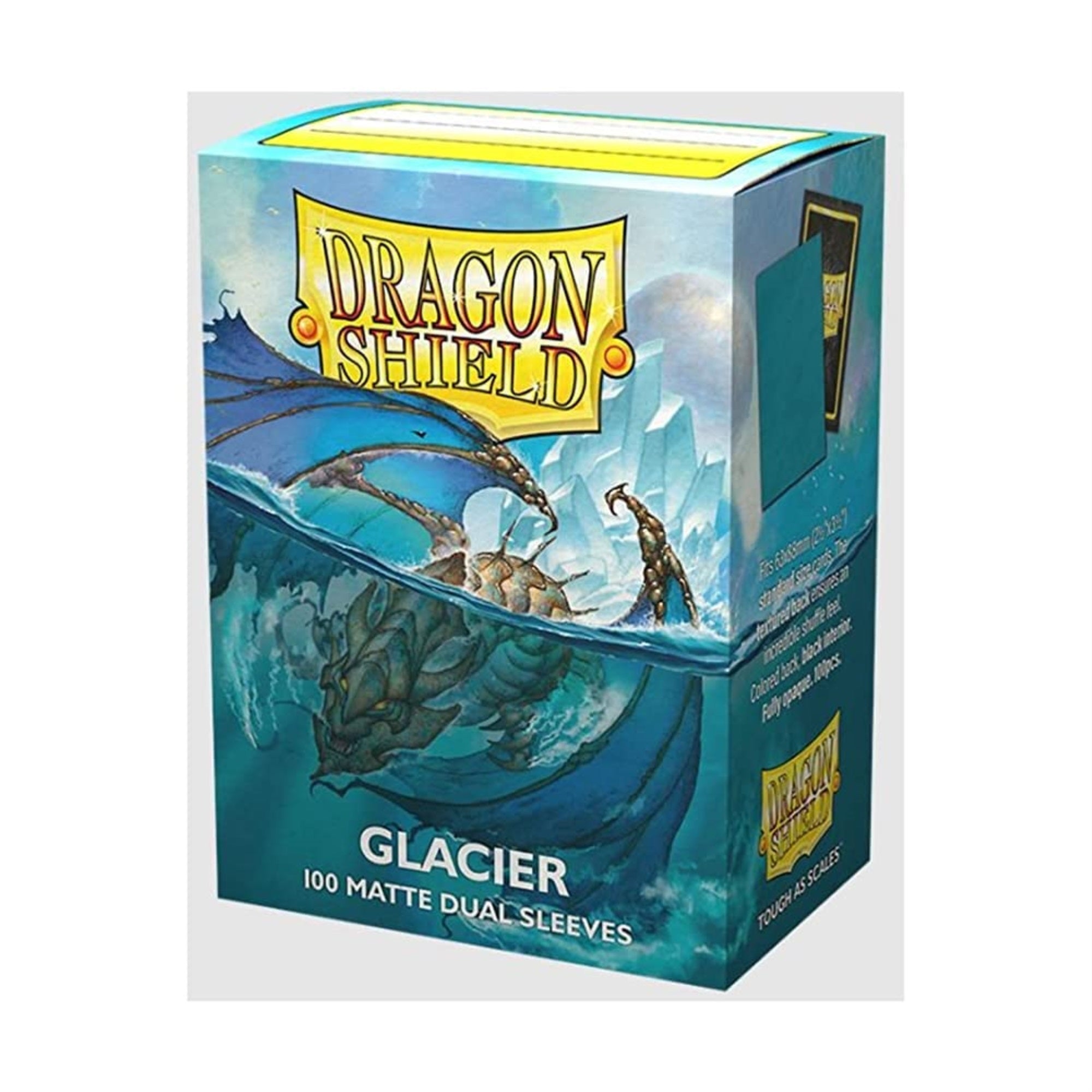Arcane Tinmen Dragon Shield Sleeves - Matte Dual: Glacier 100 Ct - Mtg Card Are Smooth & Tough Compatible With Pokemon, Magic The Gathering Sleeves, Flesh Blood, And Digimon, Blue (At-15031)