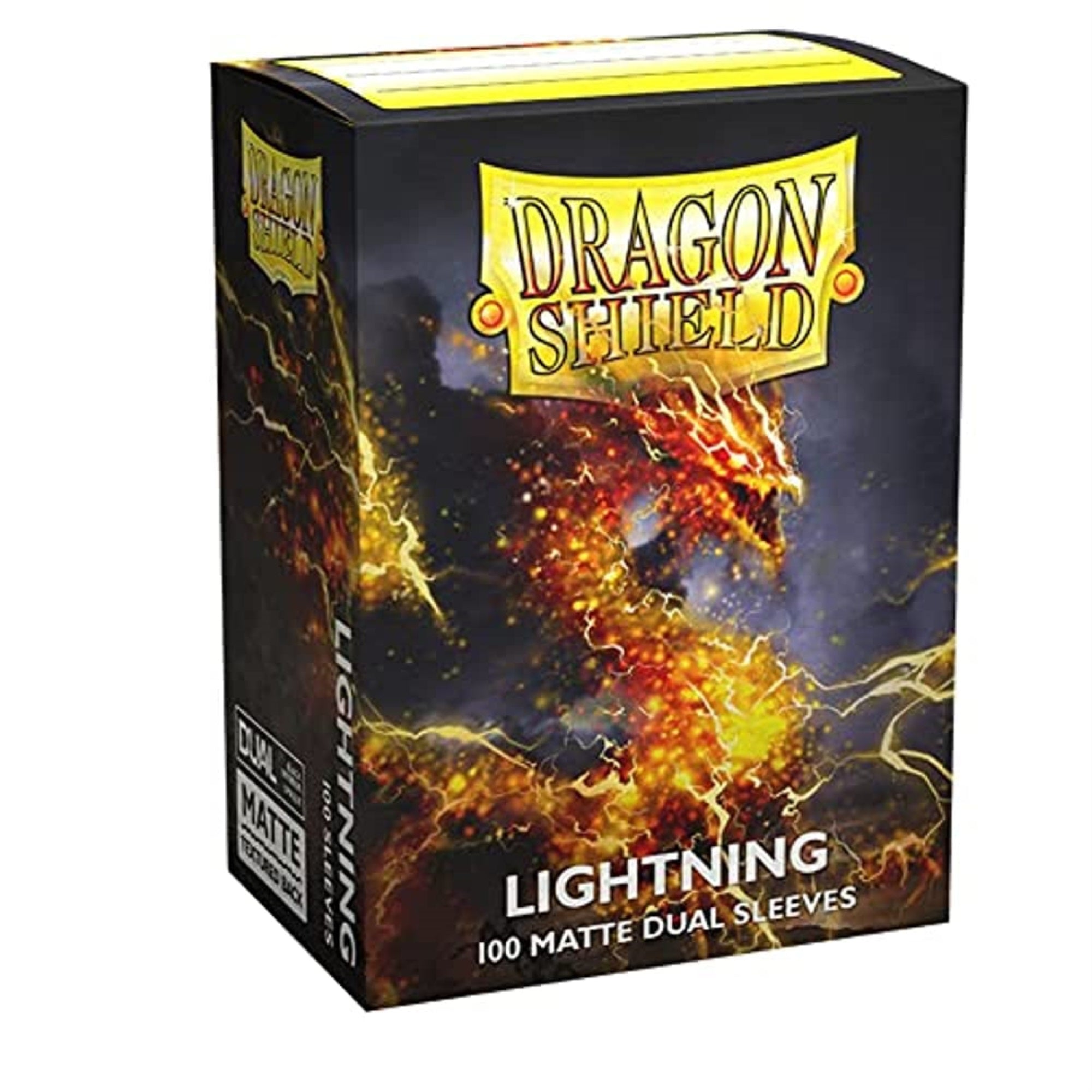 Dragon Shield Standard Size Card Sleeves - Matte Dual Lightning 100Ct - Mtg Card Sleeves Are Smooth & Tough - Compatible With Pokemon, Yugioh, & Magic The Gathering