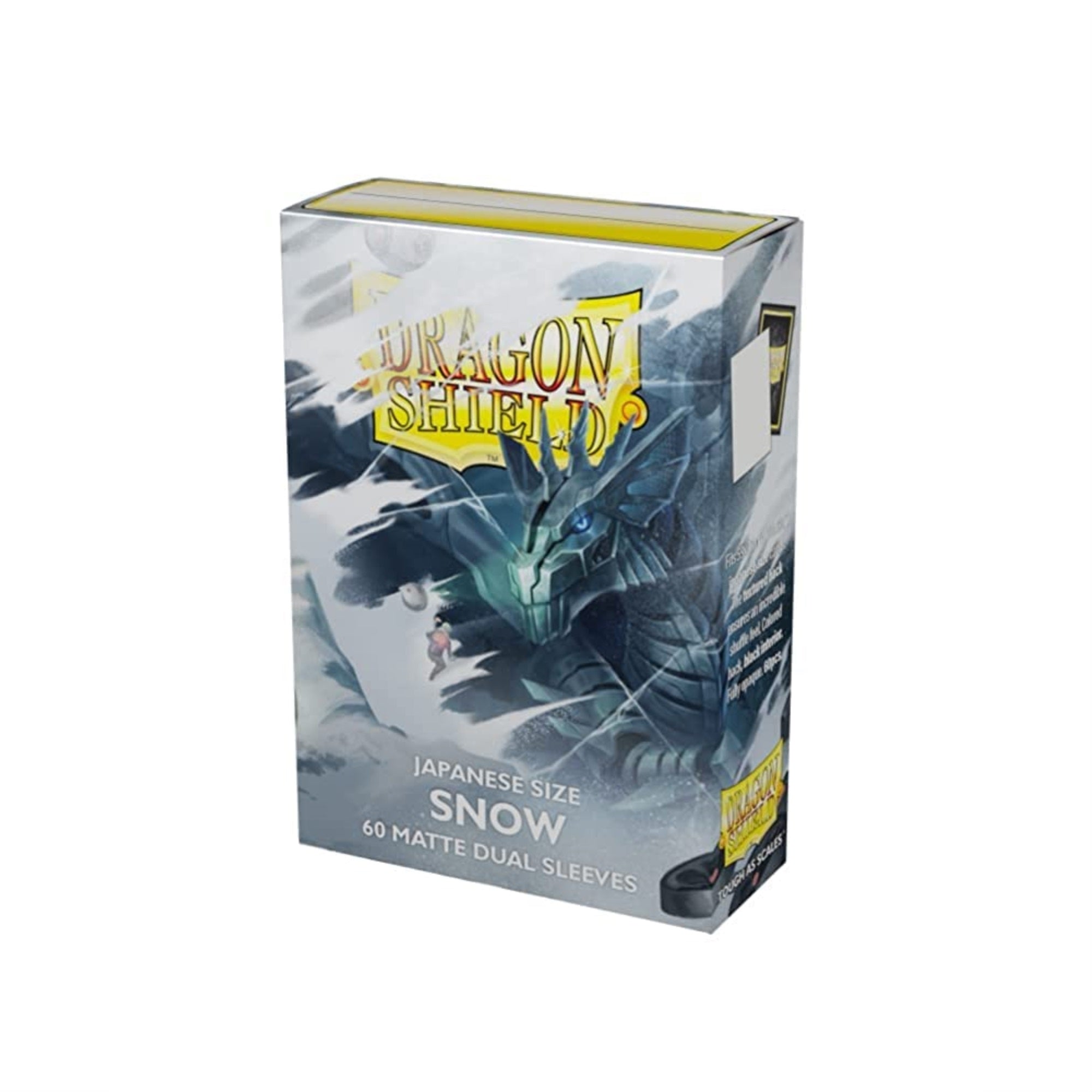 Arcane Tinmen Dragon Shield Japanese Size Sleeves - Matte Dual Snow 60Ct - Card Sleeves Smooth & Tough - Compatible With Pokemon, Yugioh, & Magic The Gathering - Mtg, Tcg, Ocg, (At-15105)