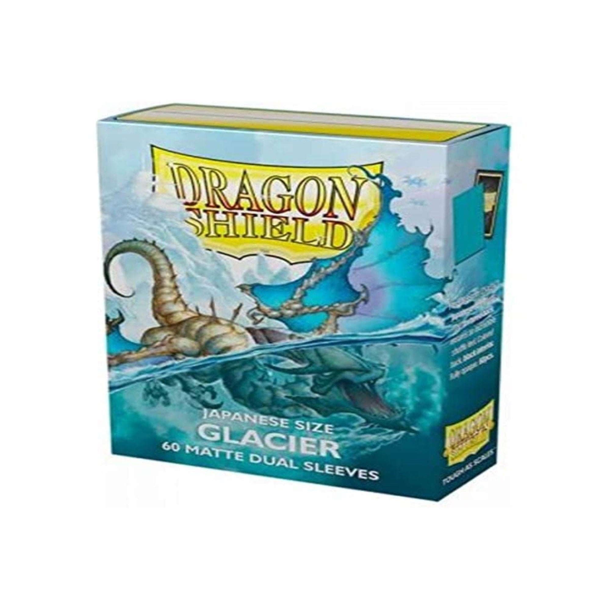 Arcane Tinmen Dragon Shield Sleeves- Matte Japanese: Dual Glacier 60Ct- Card Sleeves Are Smooth & Tough - Compatible With Yugioh & Cardfight Vanguard, Black (At-15131)