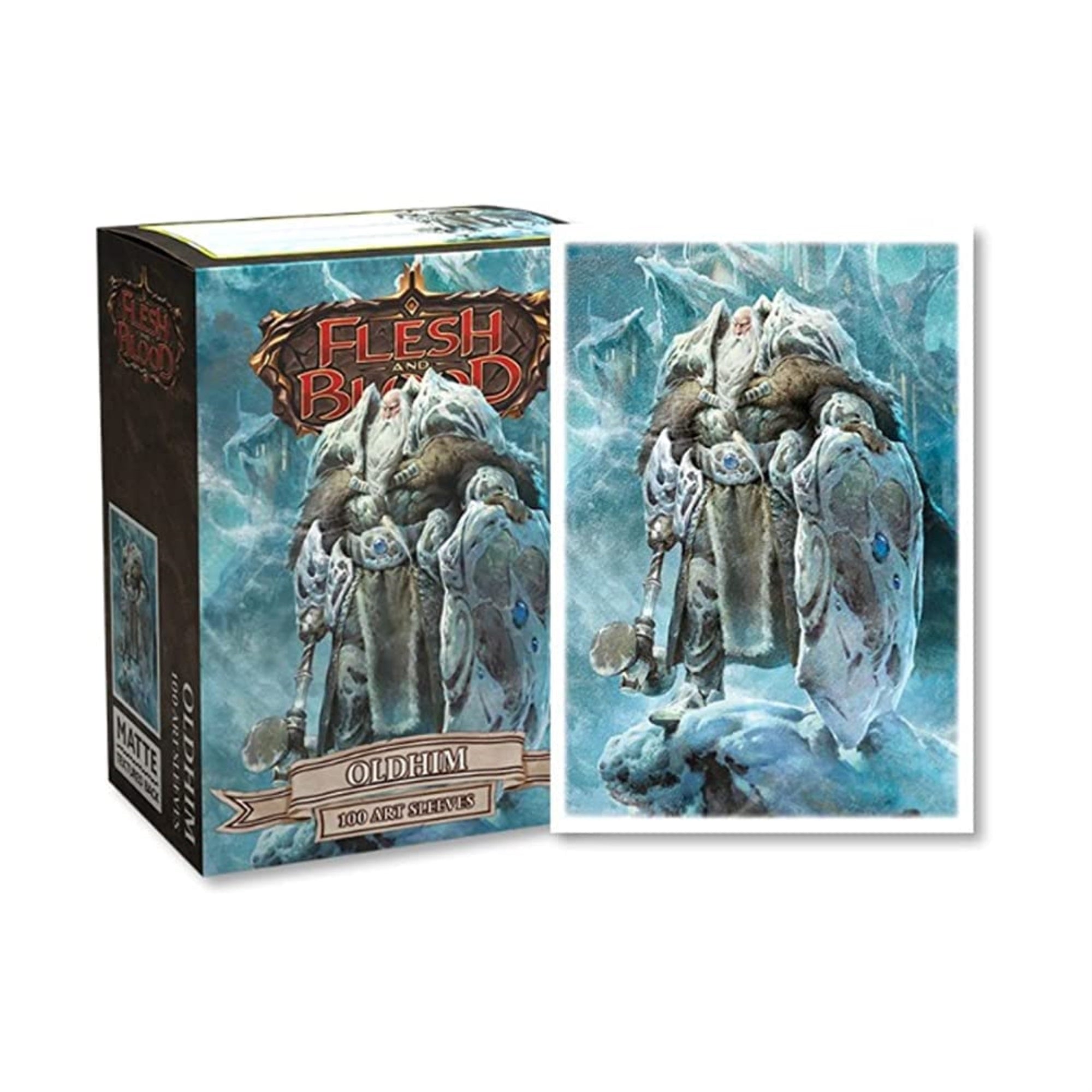 Arcane Tinmen Dragon Shield Sleeves - Flesh And Blood: Oldhim 100 Ct - Mtg Card Sleeves Are Smooth & Tough - Compatible With Pok